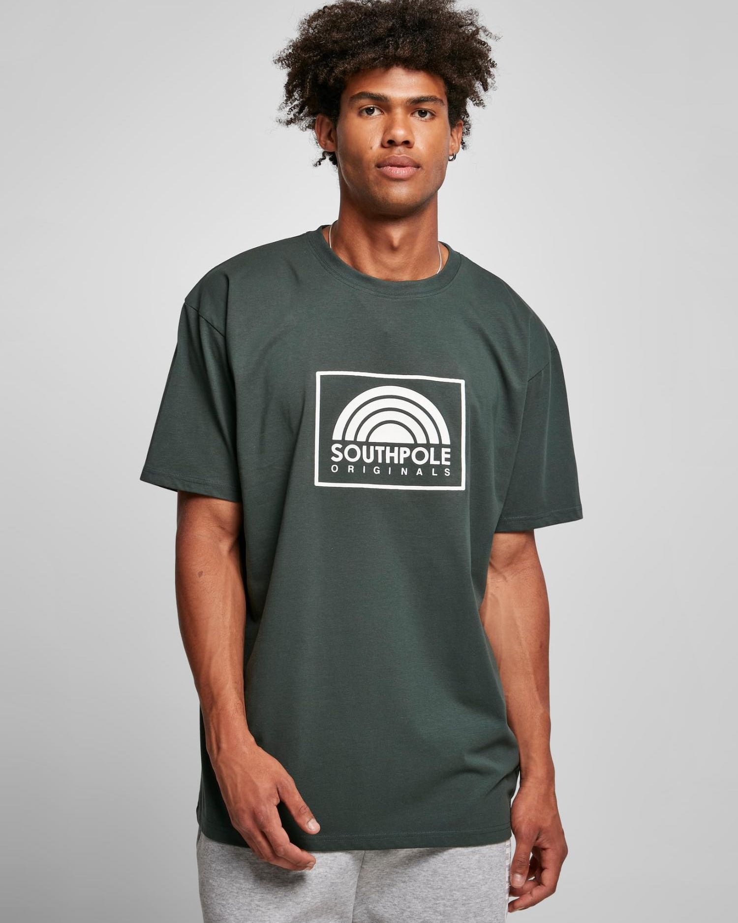 SOUTHPOLE SQUARE LOGO TEE - BOTTLEGREEN | VAAM SPORT