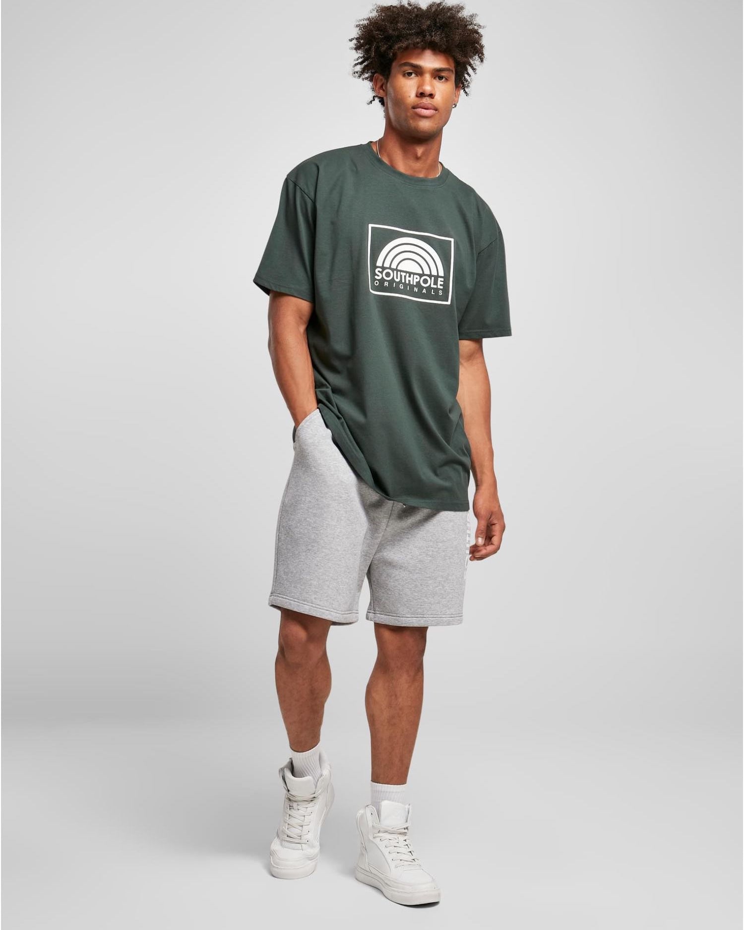 SOUTHPOLE SQUARE LOGO TEE - BOTTLEGREEN | VAAM SPORT