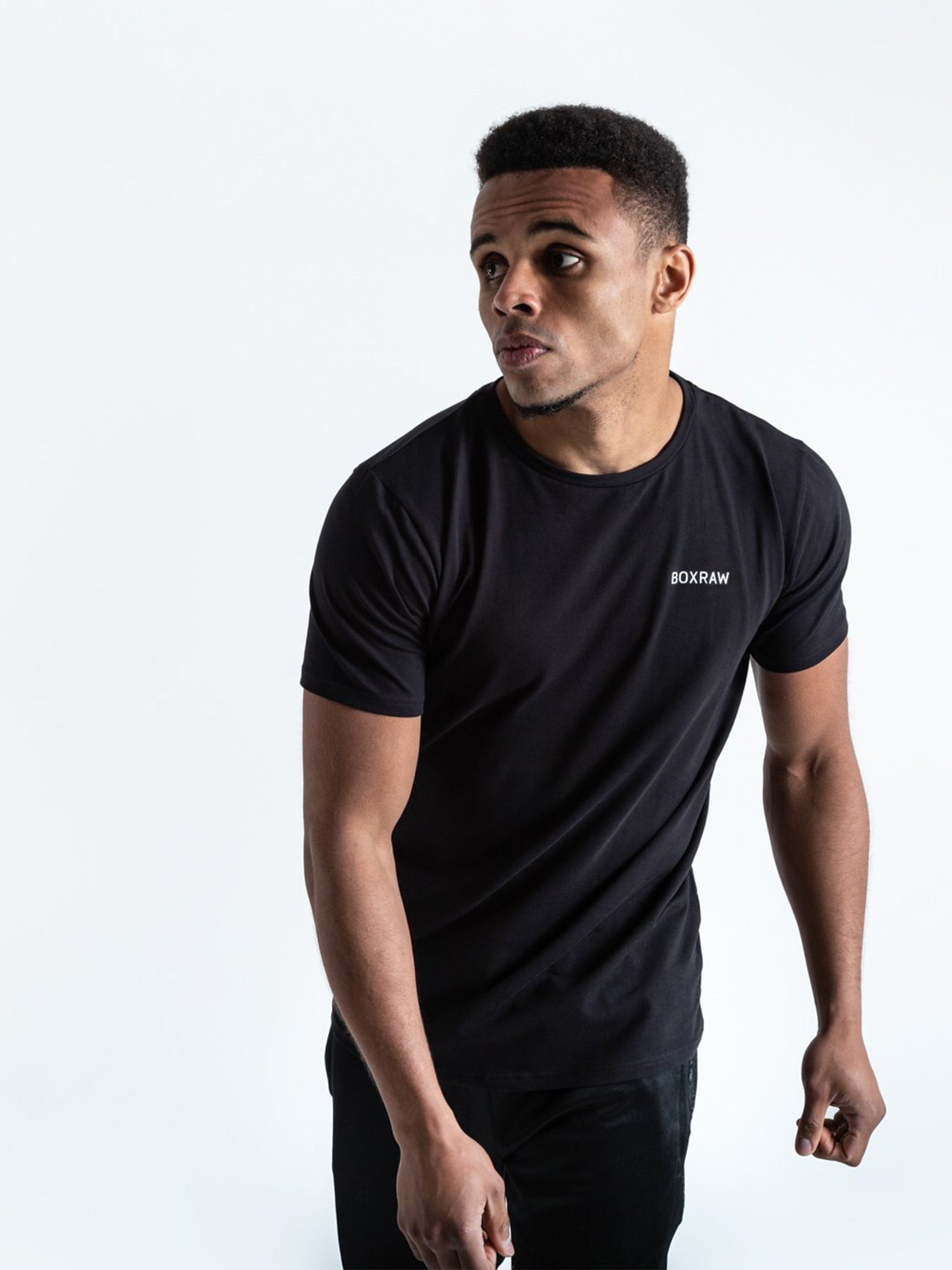 BOXRAW LOGO T-SHIRT BLACK | VAAMSPORT
