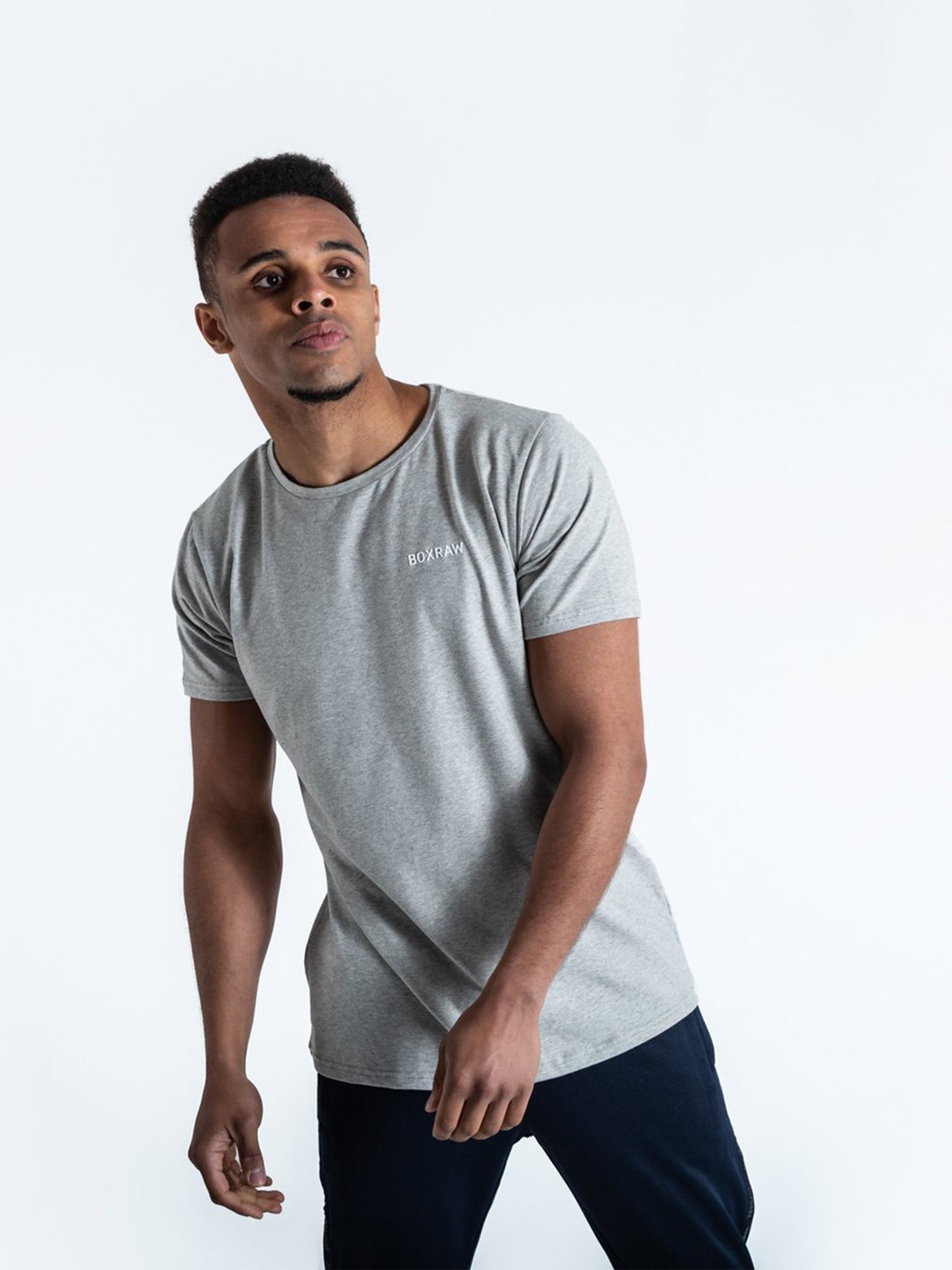 BOXRAW LOGO T-SHIRT GREY | VAAMSPORT