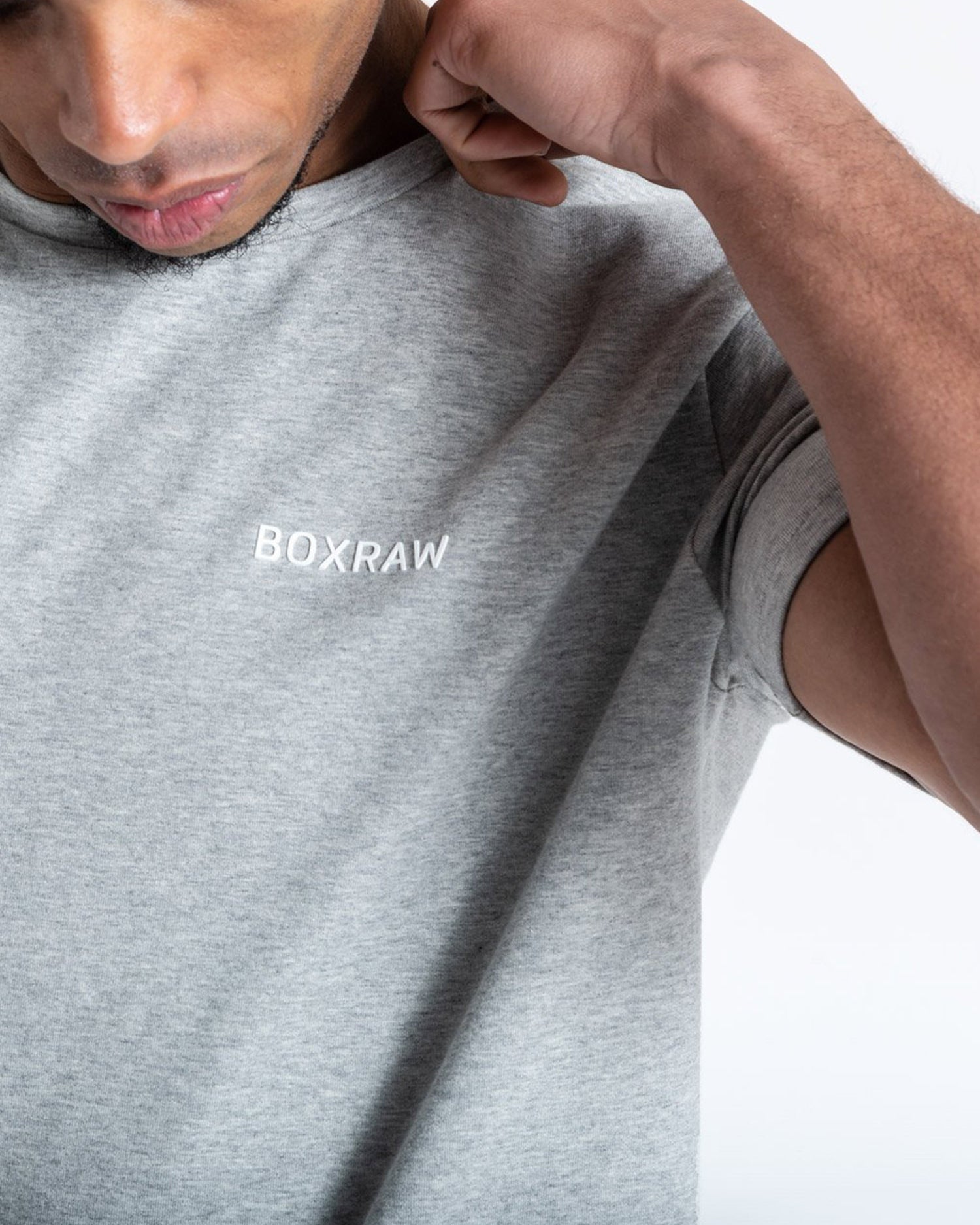BOXRAW LOGO T-SHIRT GREY | VAAMSPORT