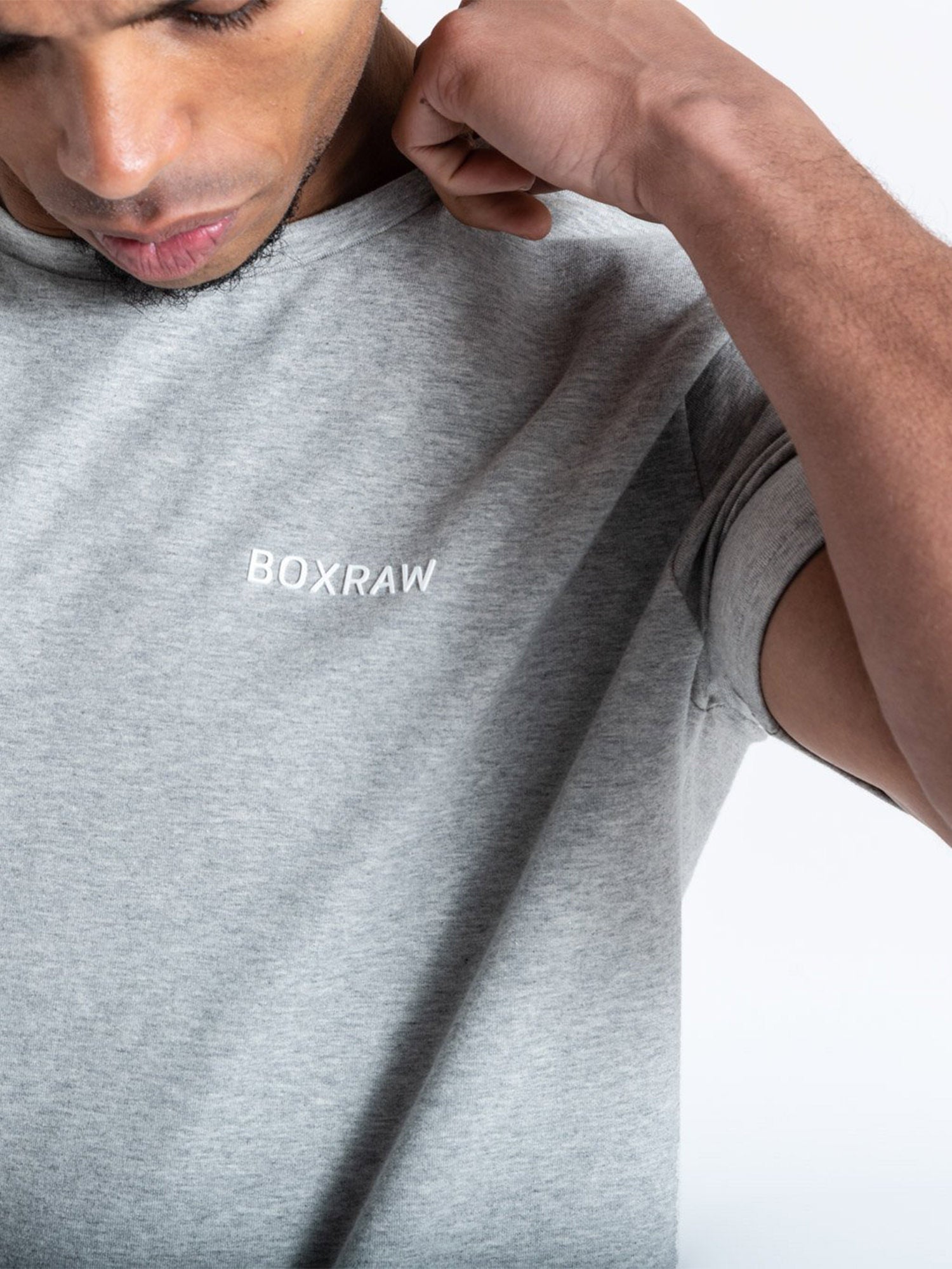 BOXRAW LOGO T-SHIRT GREY | VAAMSPORT