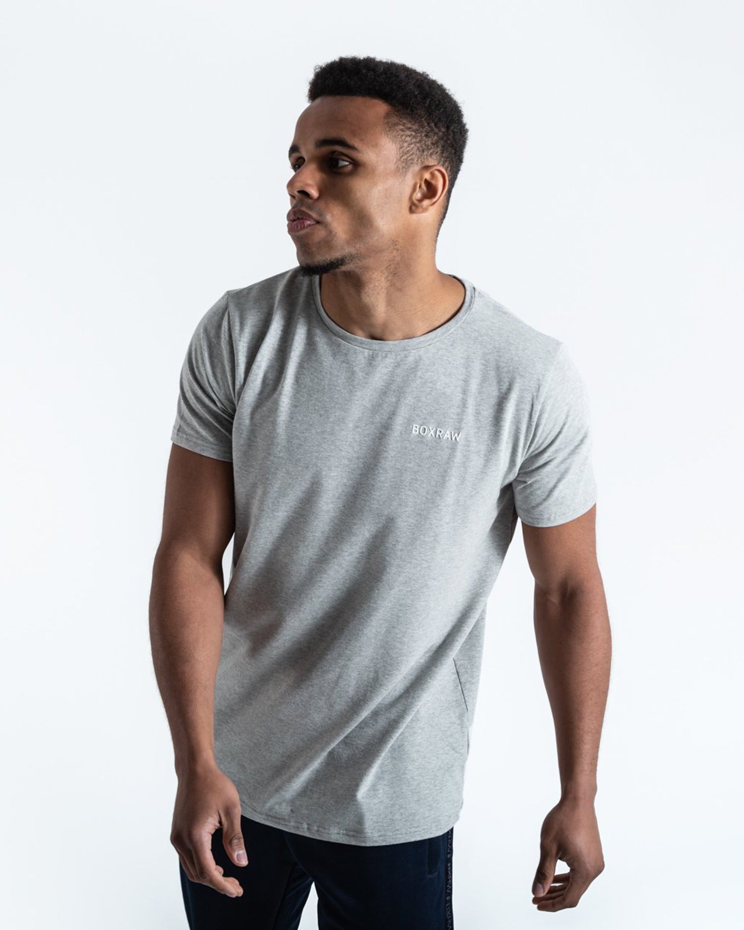 BOXRAW LOGO T-SHIRT GREY | VAAMSPORT