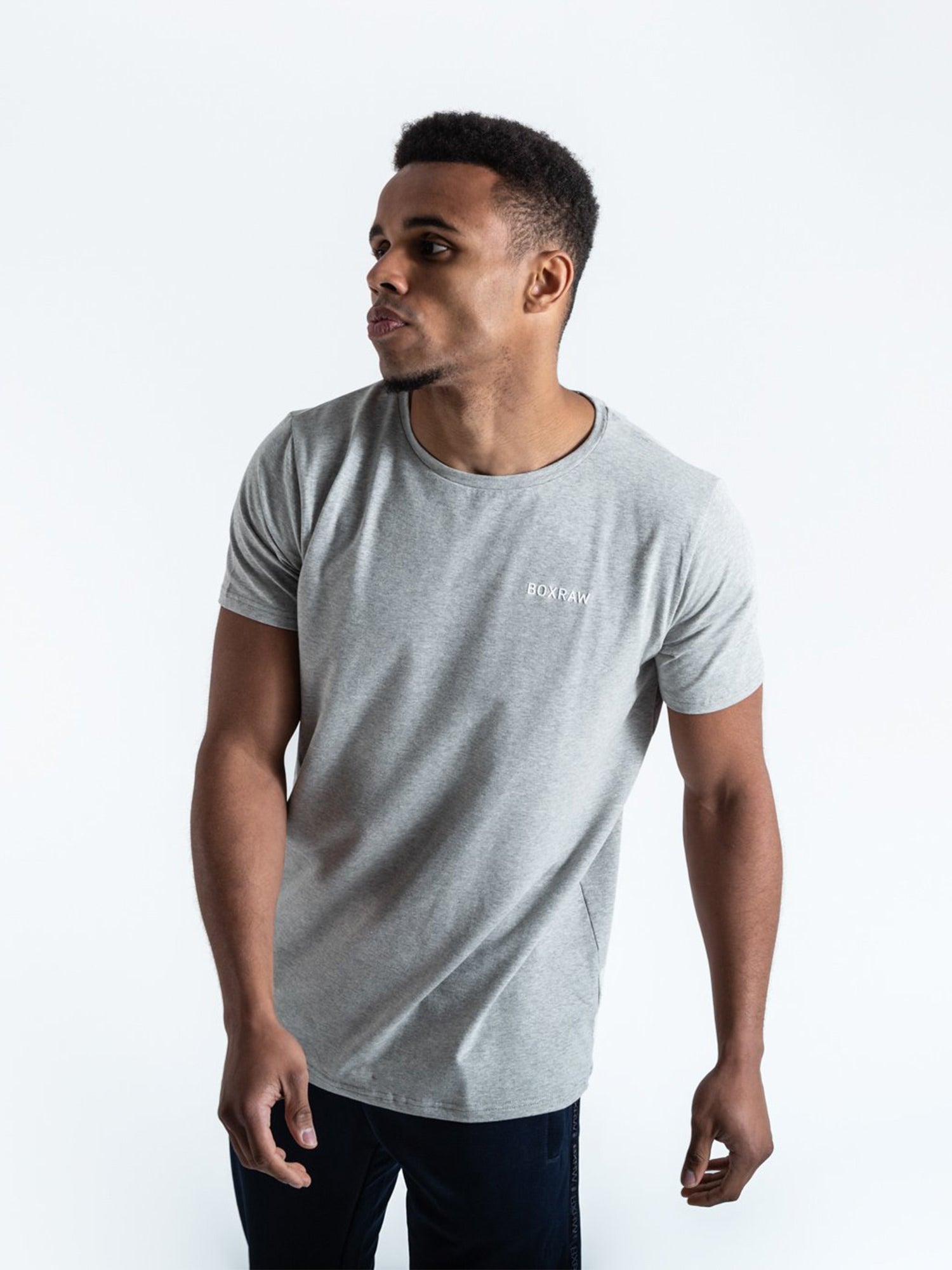 BOXRAW LOGO T-SHIRT GREY | VAAMSPORT