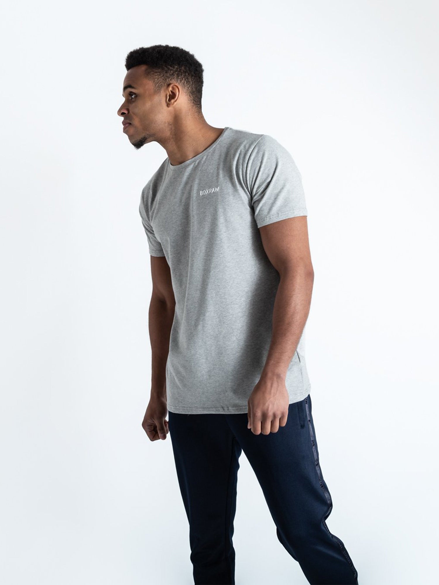 BOXRAW LOGO T-SHIRT GREY | VAAMSPORT
