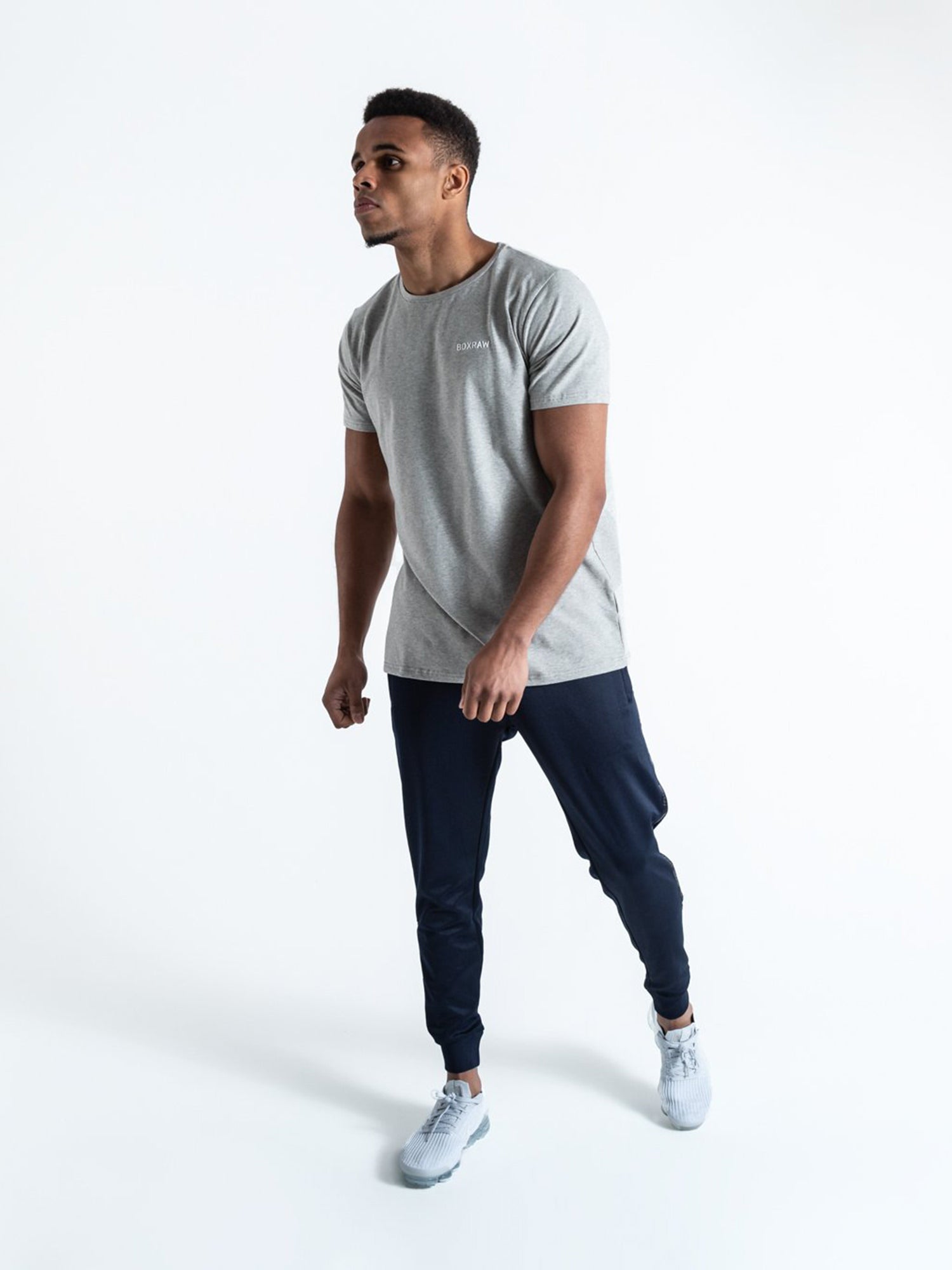 BOXRAW LOGO T-SHIRT GREY | VAAMSPORT