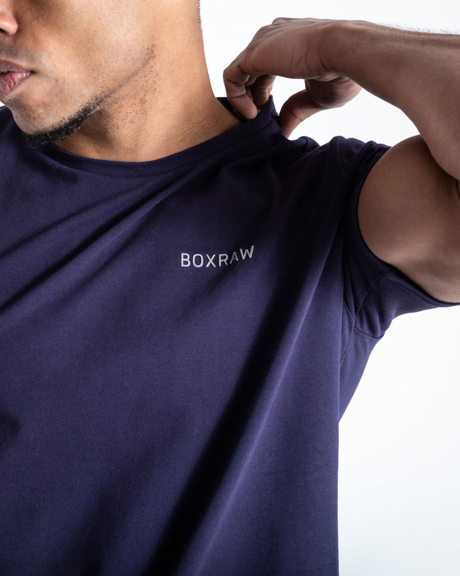 BOXRAW LOGO T-SHIRT NAVY | VAAMSPORT