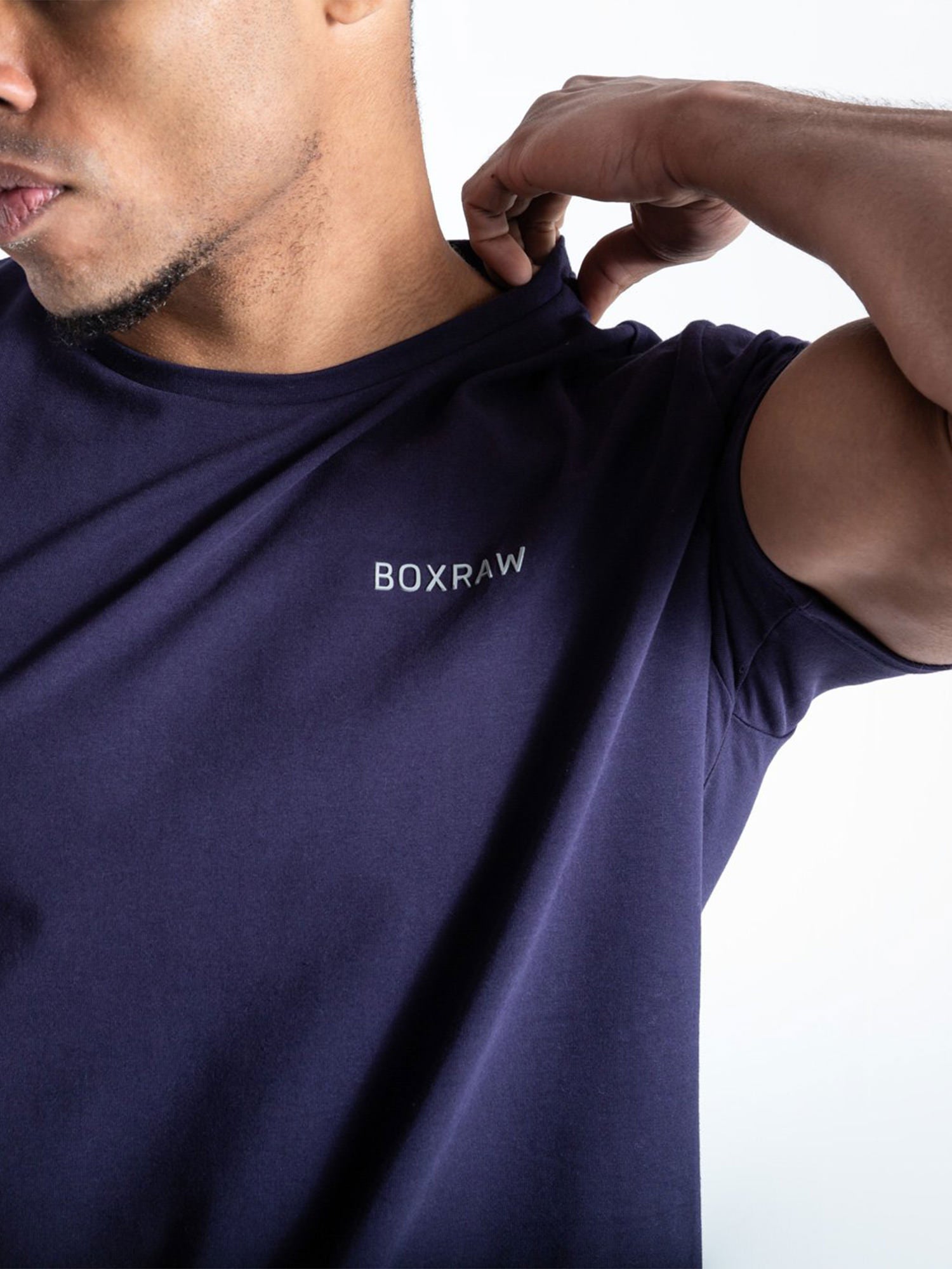 BOXRAW LOGO T-SHIRT NAVY | VAAMSPORT