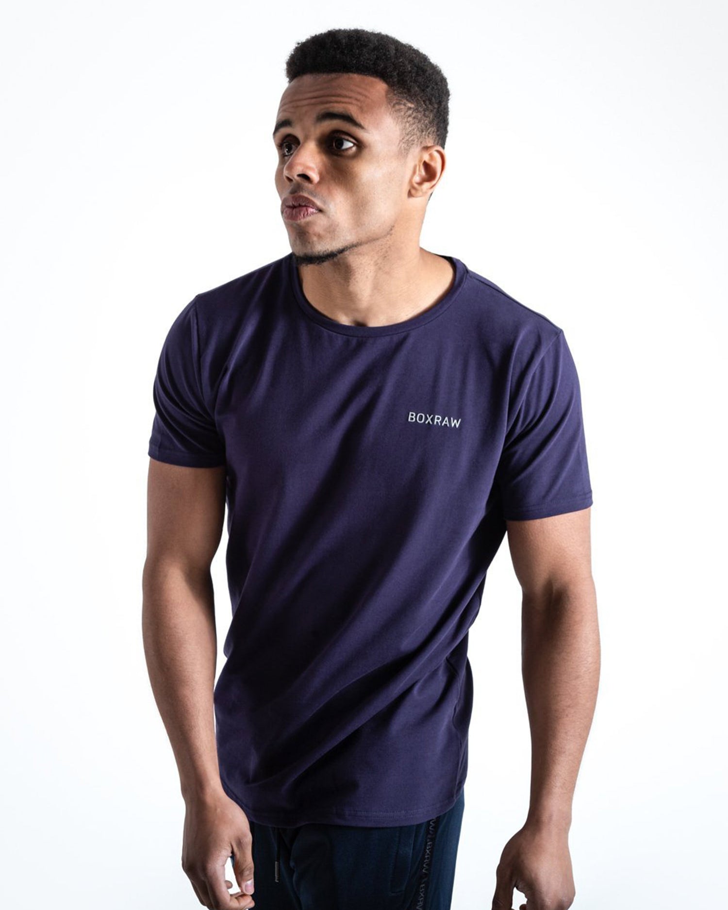 BOXRAW LOGO T-SHIRT NAVY | VAAMSPORT