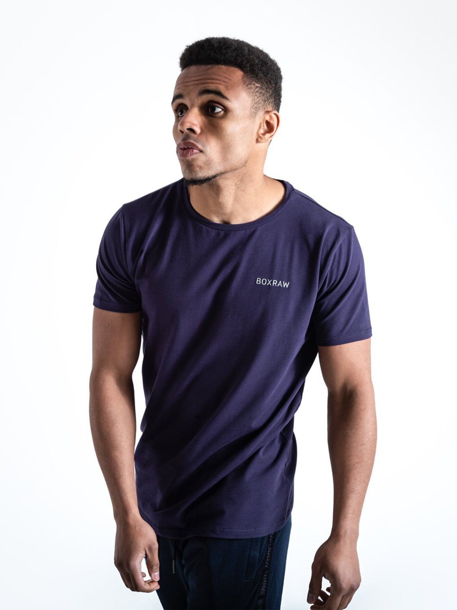 BOXRAW LOGO T-SHIRT NAVY | VAAMSPORT