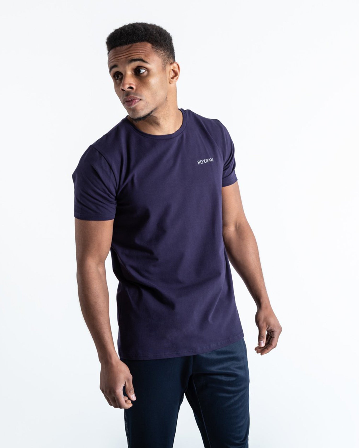 BOXRAW LOGO T-SHIRT NAVY | VAAMSPORT