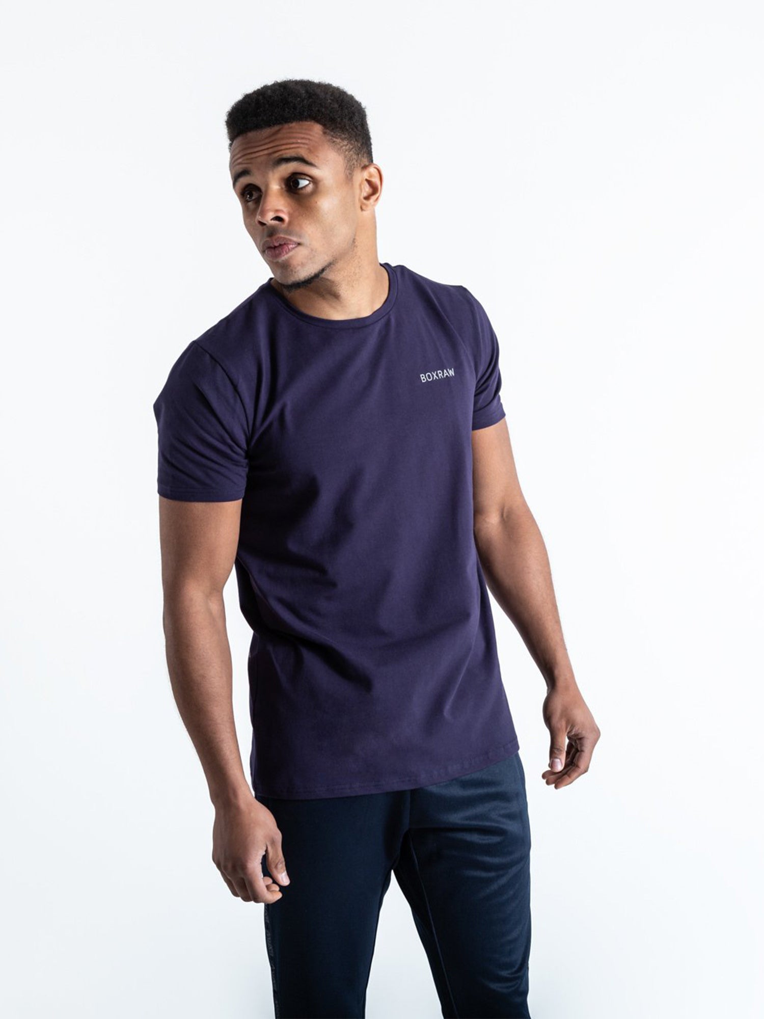 BOXRAW LOGO T-SHIRT NAVY | VAAMSPORT