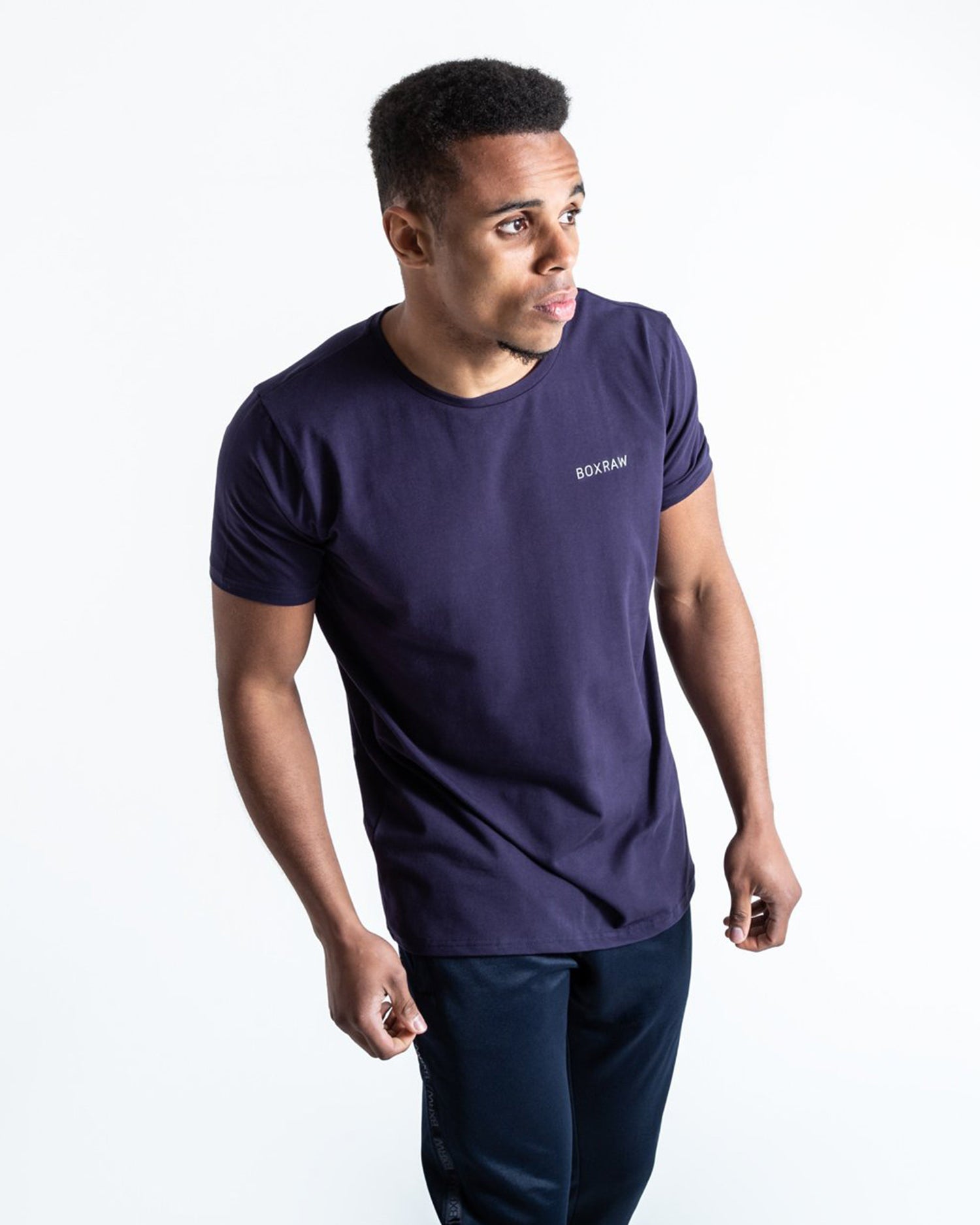 BOXRAW LOGO T-SHIRT NAVY | VAAMSPORT