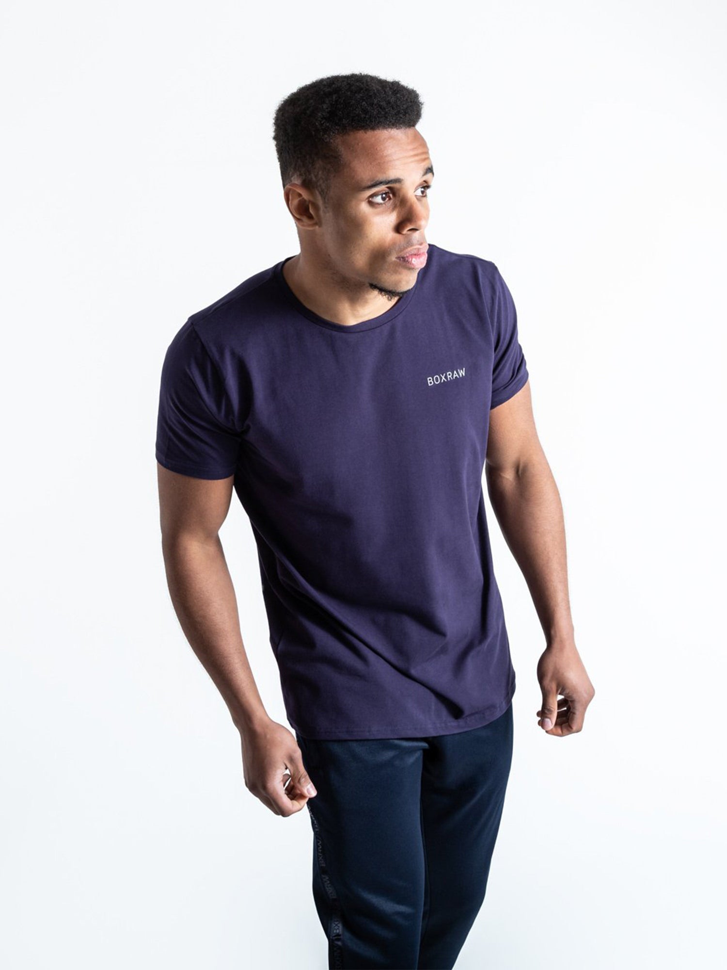 BOXRAW LOGO T-SHIRT NAVY | VAAMSPORT