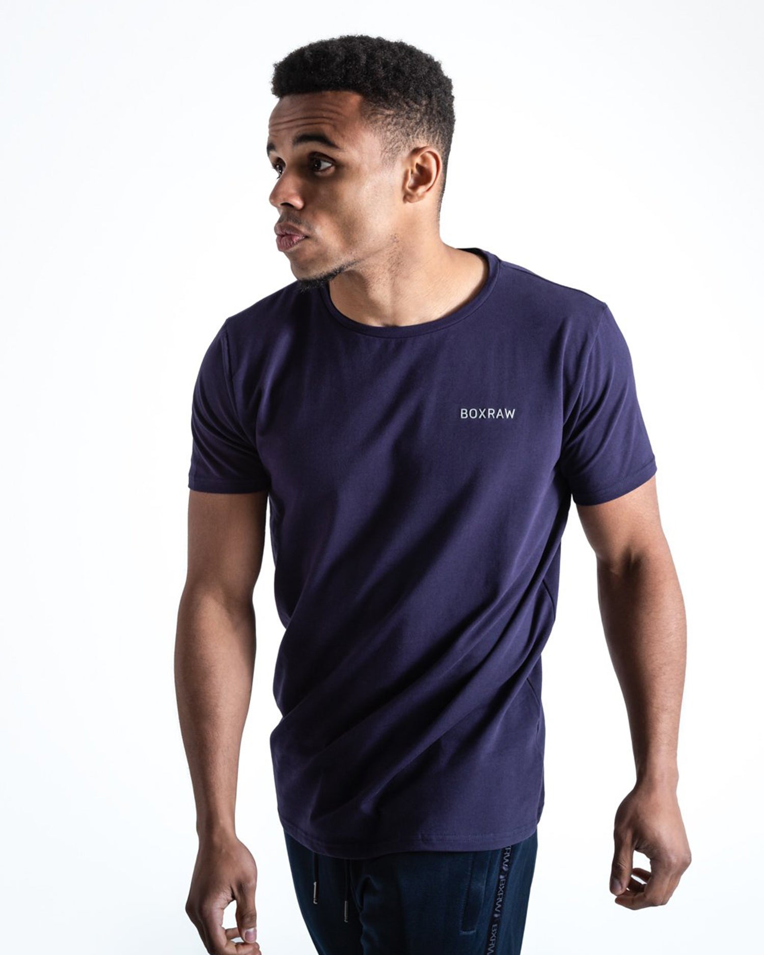 BOXRAW LOGO T-SHIRT NAVY | VAAMSPORT