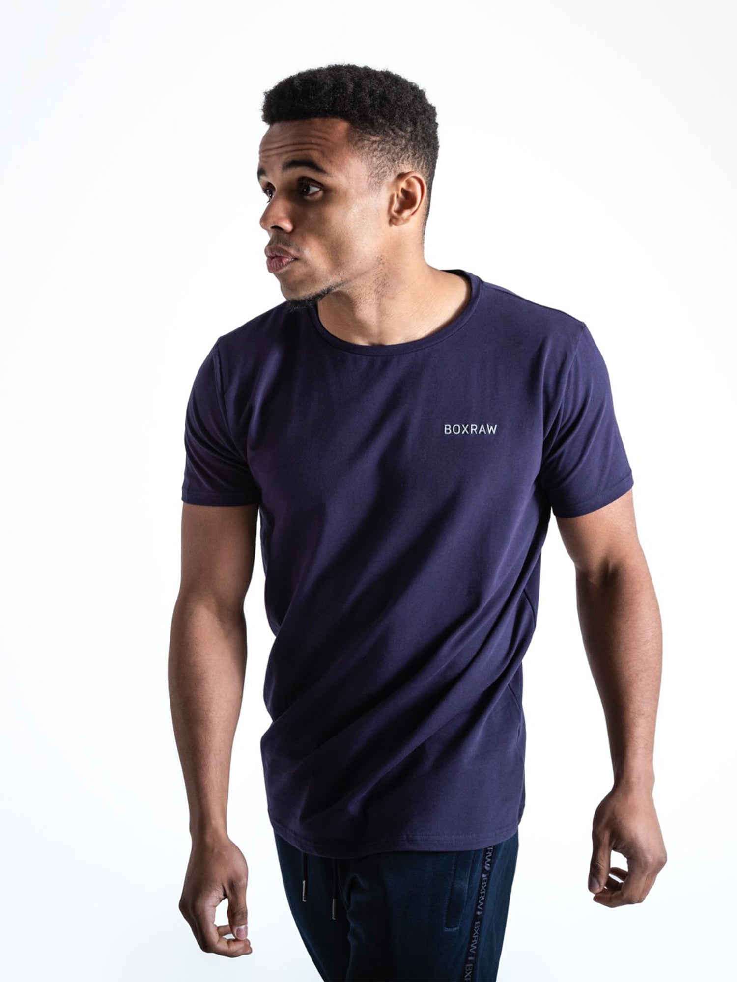 BOXRAW LOGO T-SHIRT NAVY | VAAMSPORT