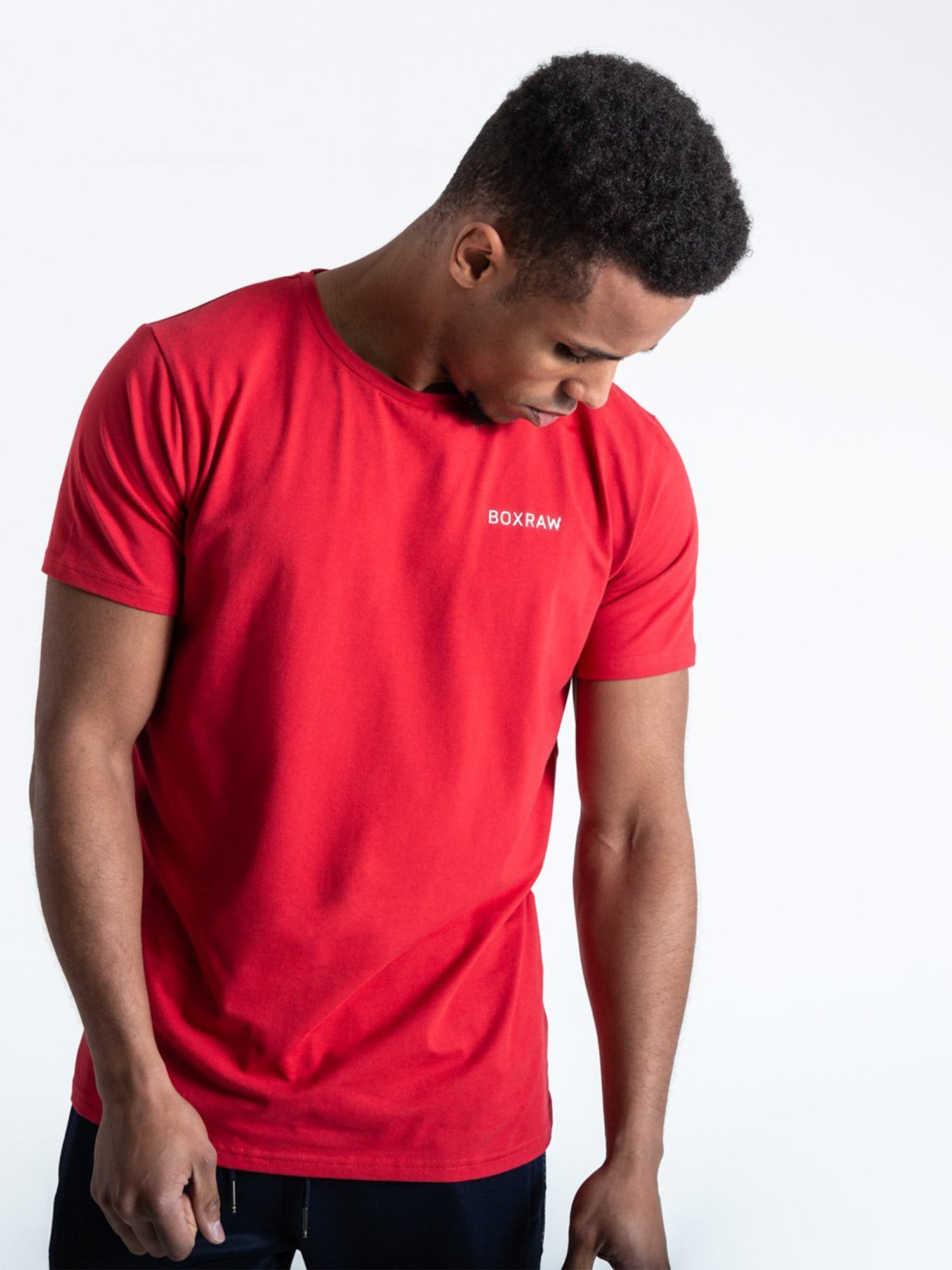 BOXRAW LOGO T-SHIRT RED | VAAMSPORT