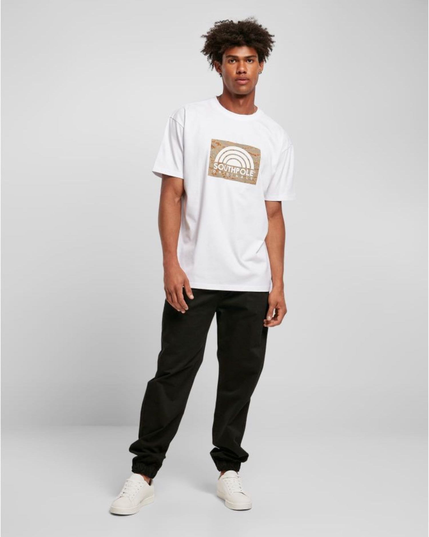 SOUTHPOLE CAMO LOGO TEE - WHITE | VAAM SPORT