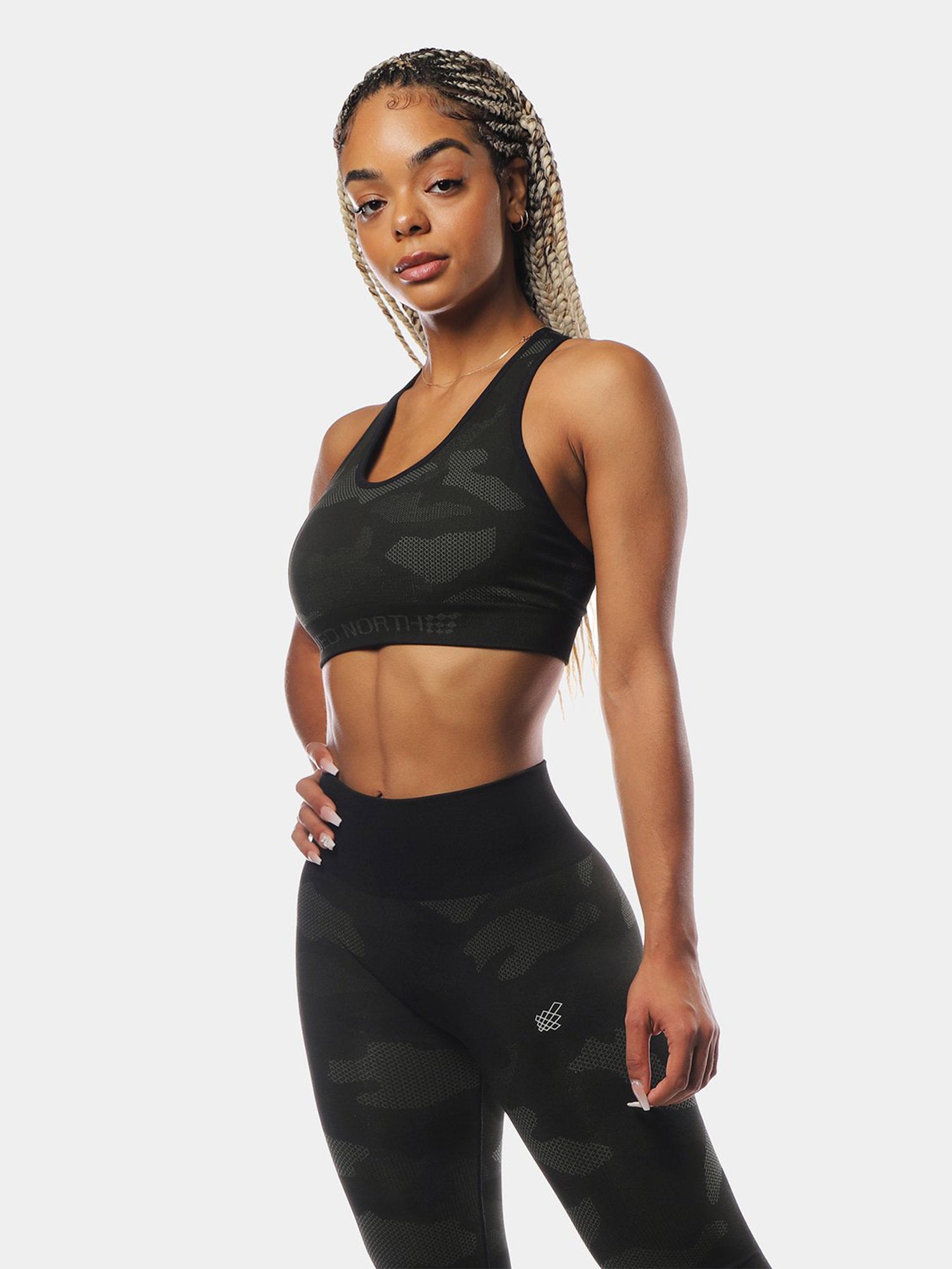 JED NORTH FLORA SPORTS BRA - CAMO BLACK | VAAMSPORT