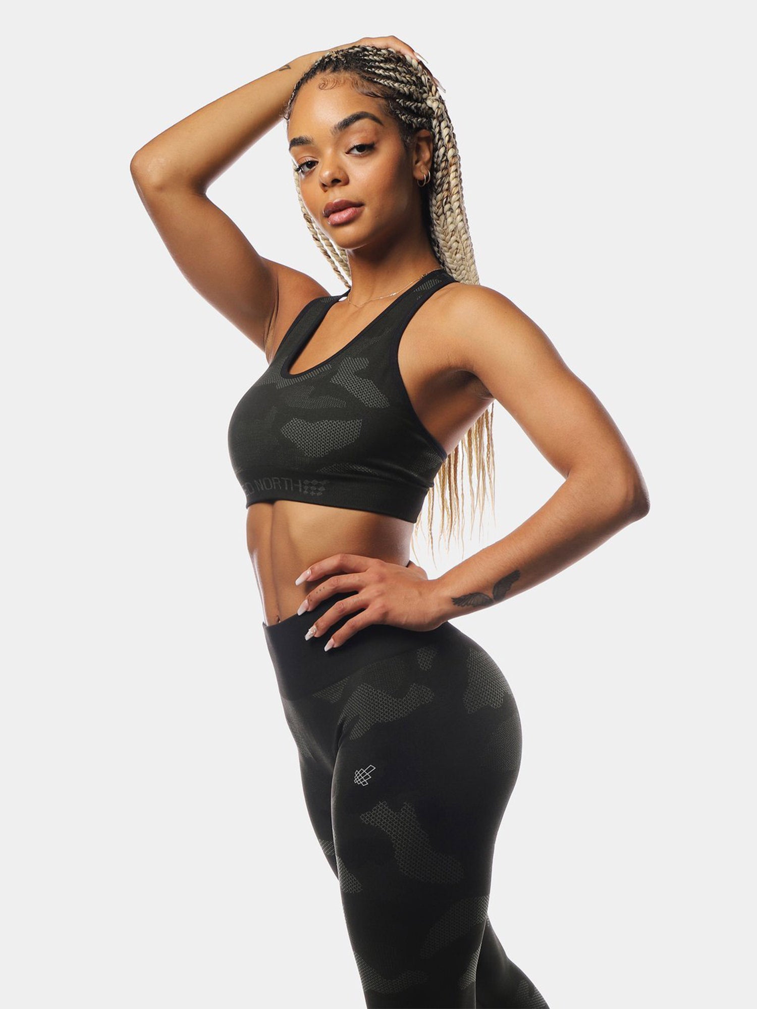 JED NORTH FLORA SPORTS BRA - CAMO BLACK | VAAMSPORT