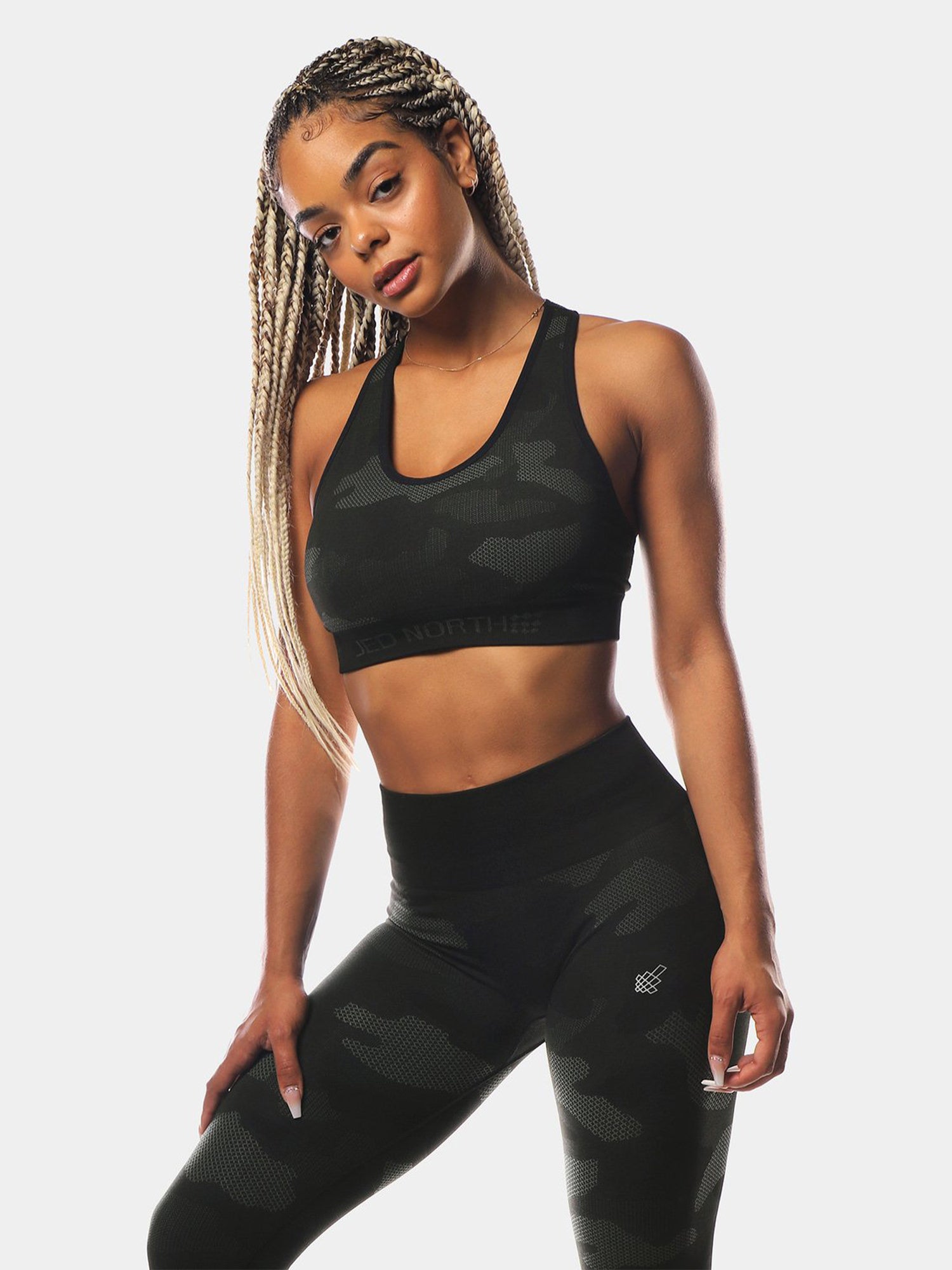 JED NORTH FLORA SPORTS BRA - CAMO BLACK | VAAMSPORT