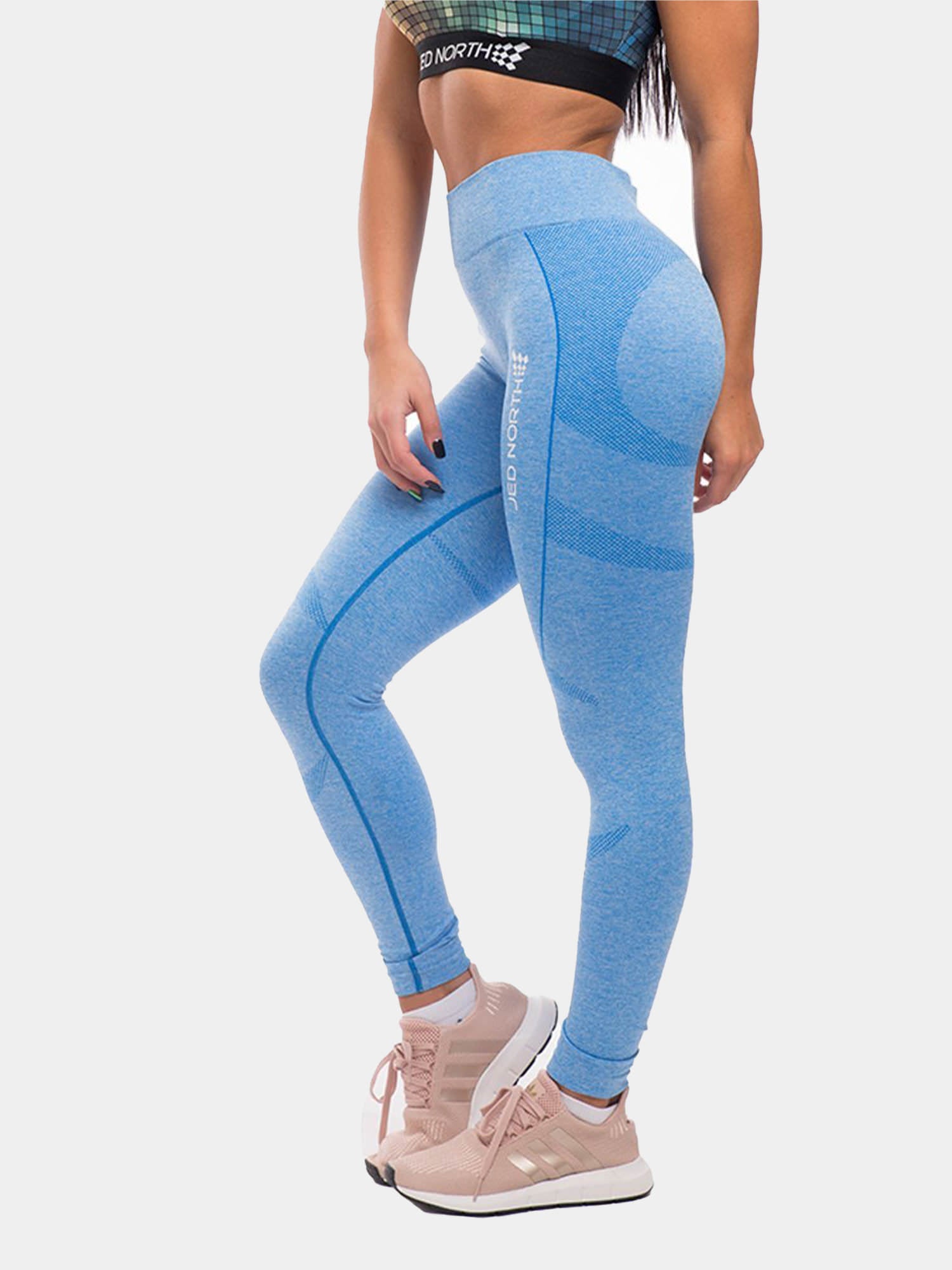 JED NORTH SUPPLE SEAMLESS LEGGINGS - BLUE | VAAMSPORT