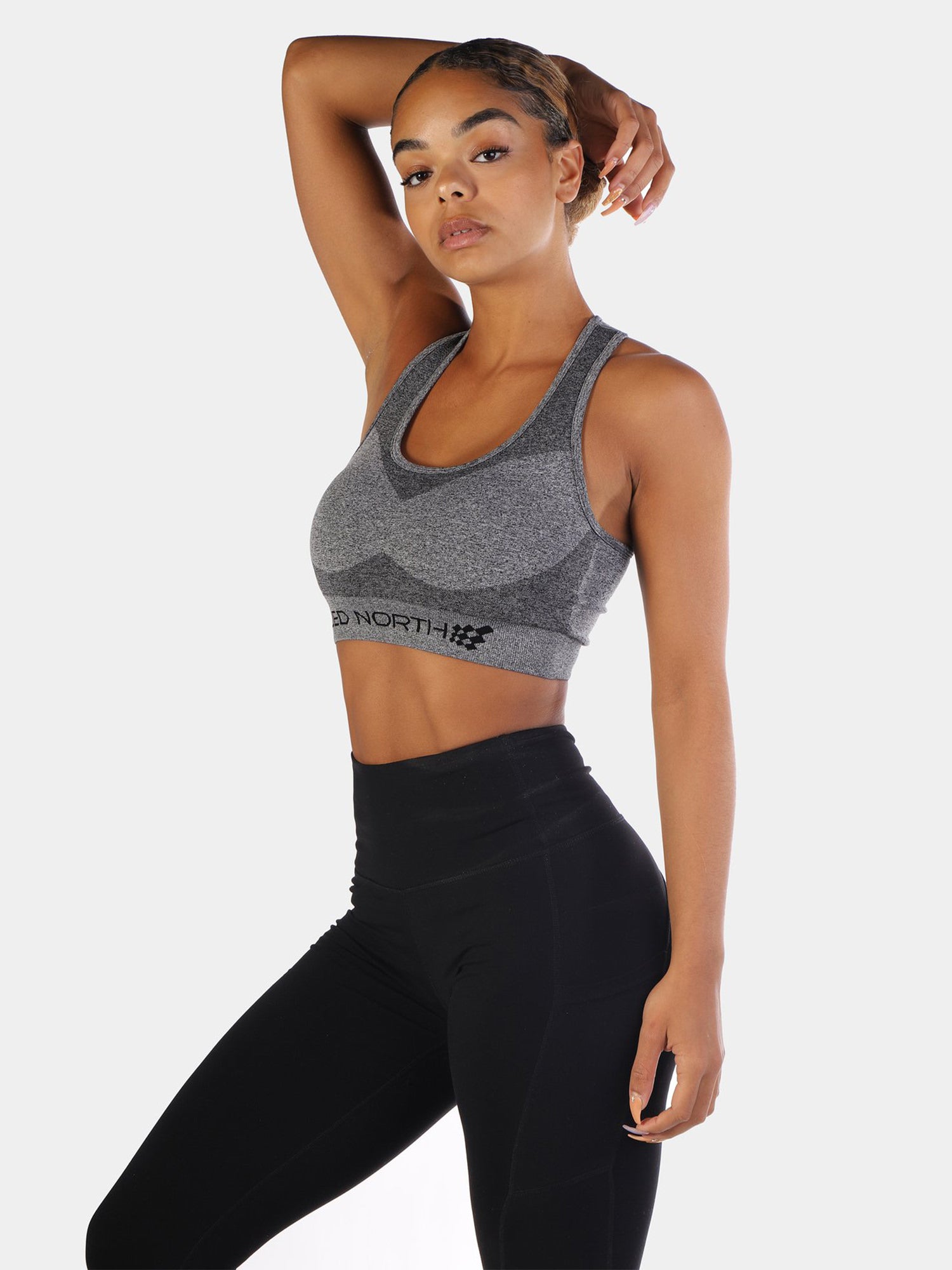JED NORTH SUPPLE SEAMLESS SPORTS BRA - GRAY | VAAMSPORT