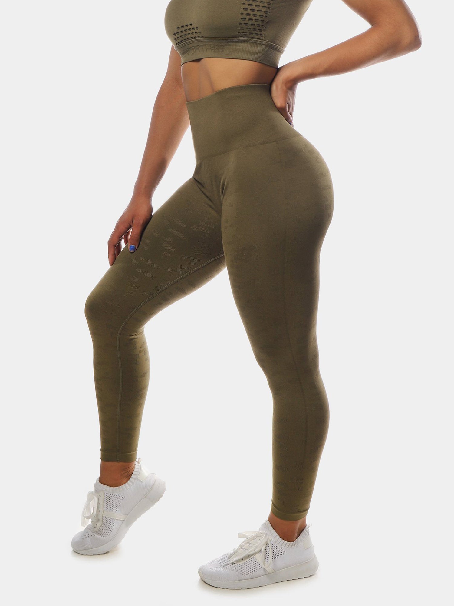 JED NORTH TETRIS LEGGINGS - OLIVE | VAAMSPORT