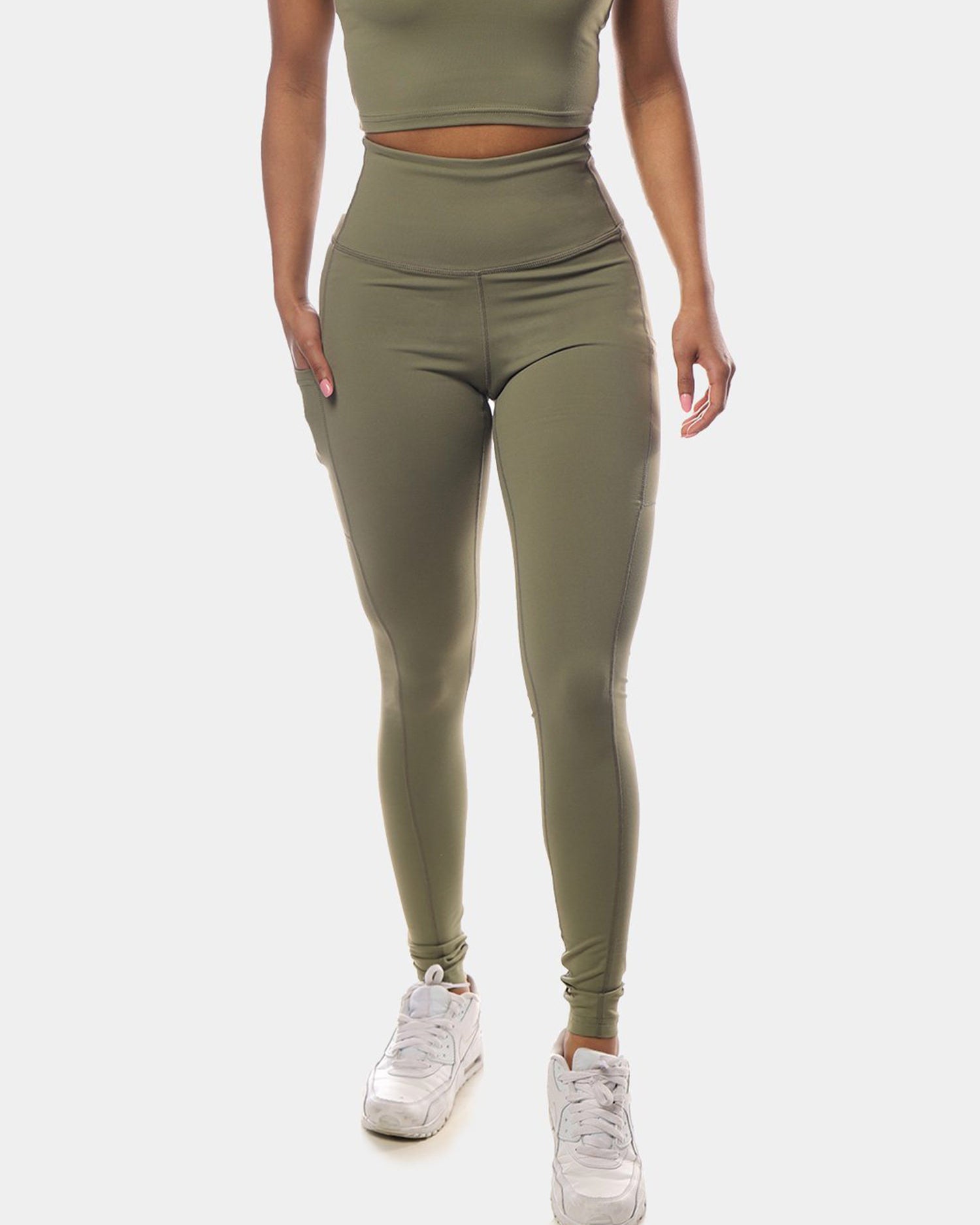 LOTUS LEGGINGS - OLIVE GREEN | VAAMSPORT