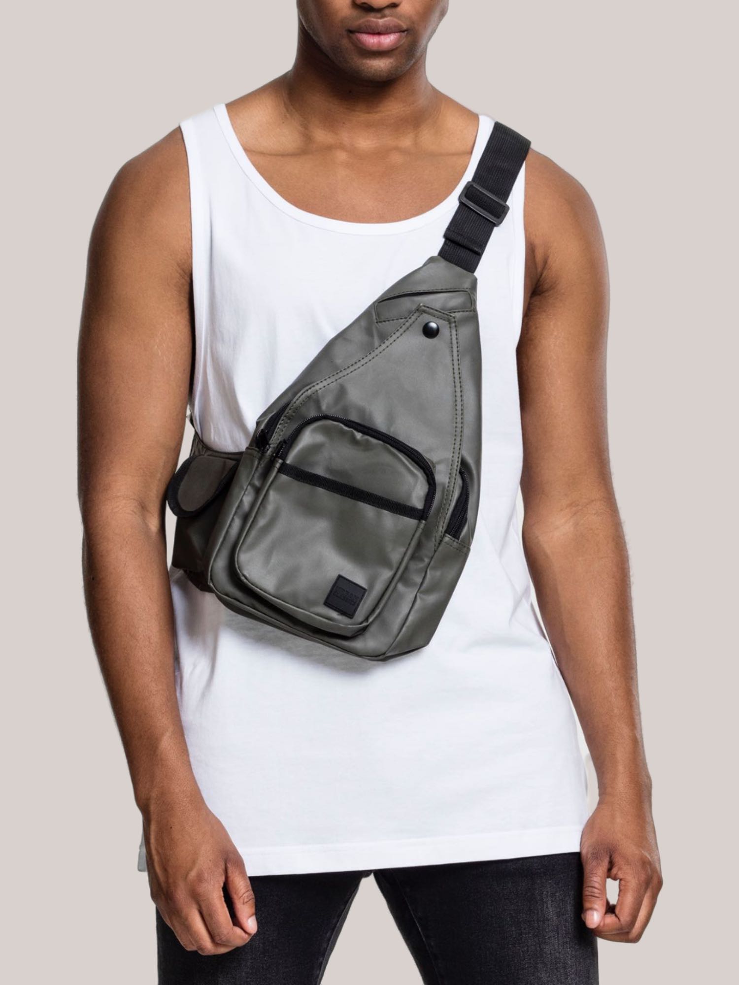 URBAN CLASSICS MULTI POCKET SHOULDER BAG - OLIVE| VAAM SPORT