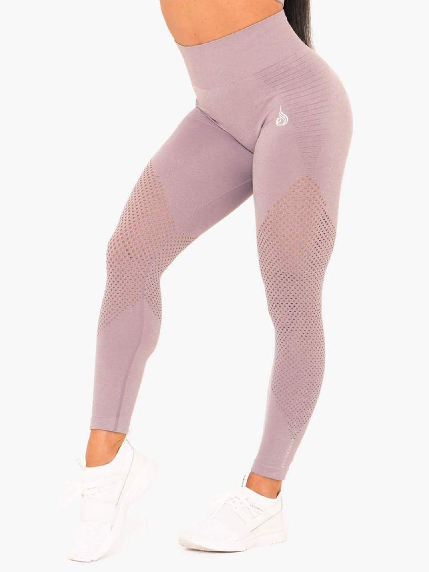 RYDERWEAR GEO SEAMLESS HIGH WAISTED LEGGINGS MAUVE | VAAMSPORT