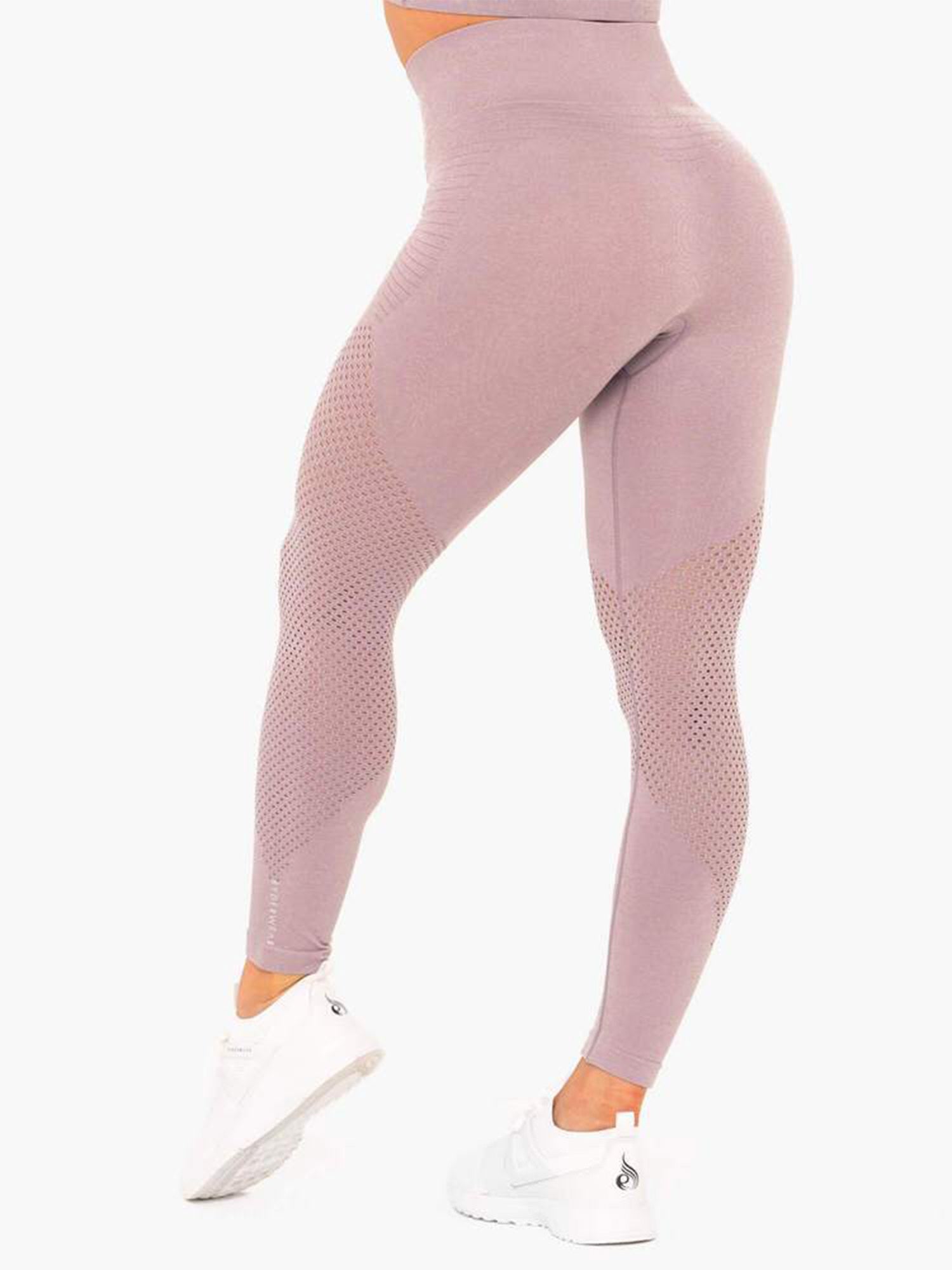 RYDERWEAR GEO SEAMLESS HIGH WAISTED LEGGINGS MAUVE | VAAMSPORT