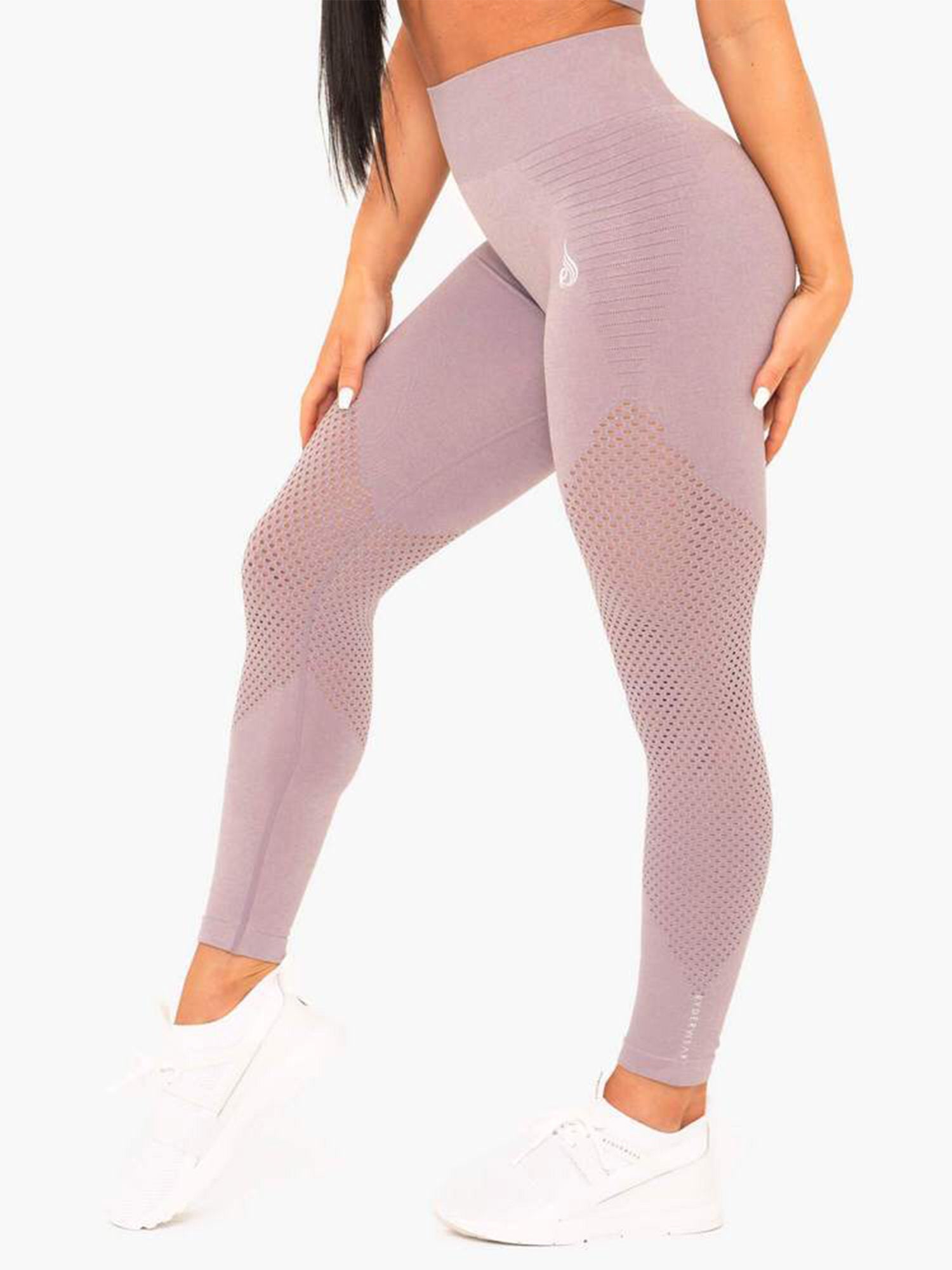 RYDERWEAR GEO SEAMLESS HIGH WAISTED LEGGINGS MAUVE | VAAMSPORT