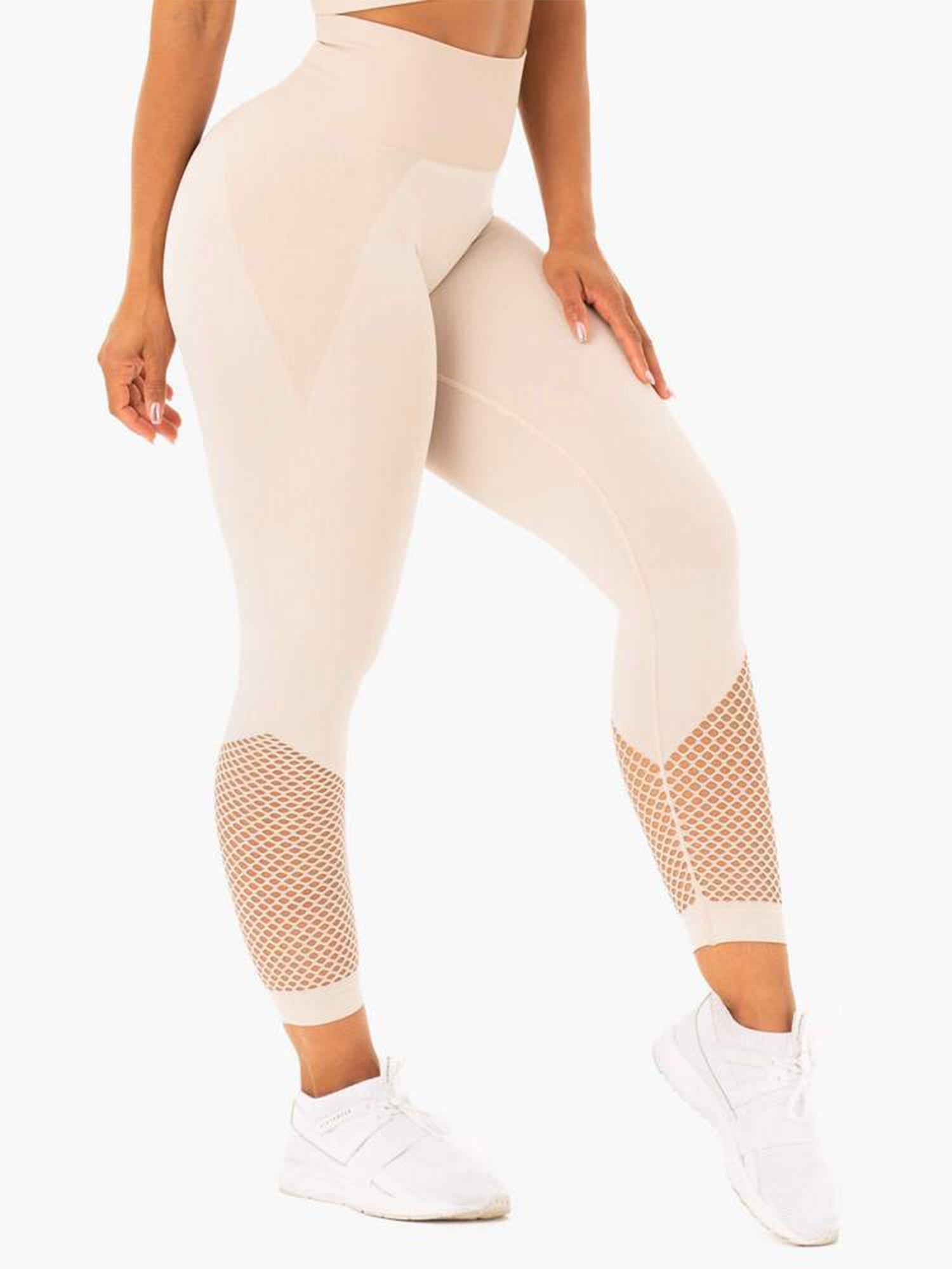 RYDERWEAR OASIS SEAMLESS LEGGINGS - OFF WHITE SAND | VAAMSPORT