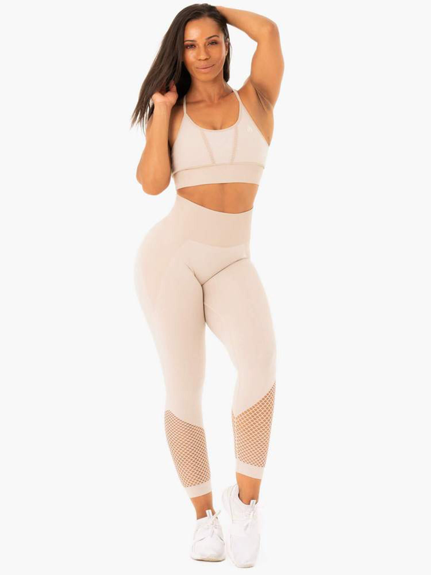 RYDERWEAR OASIS SEAMLESS LEGGINGS - OFF WHITE SAND | VAAMSPORT