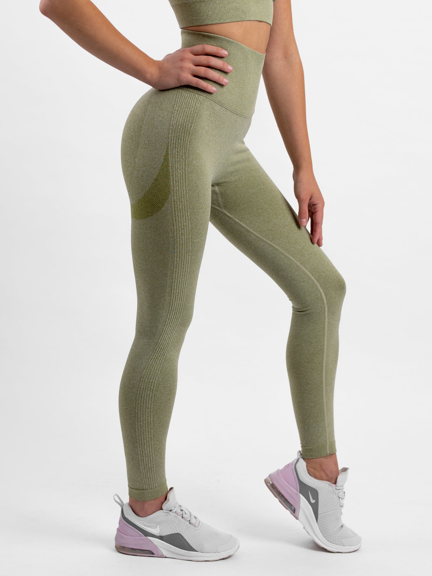 VAAM LMNTS SEAMLESS SCRUNCH LEGGINGS - OLIVE MARLE | VAAMSPORT