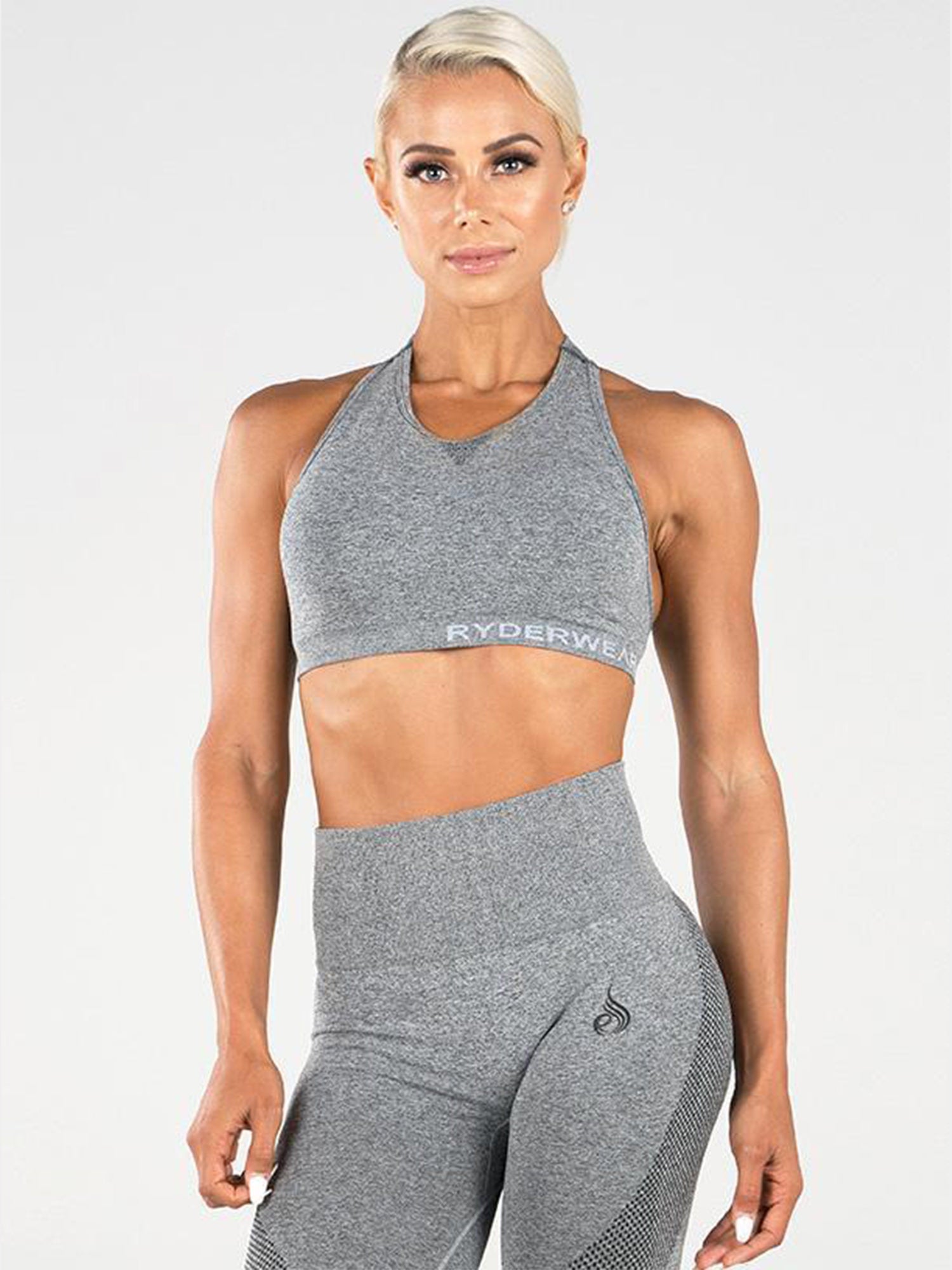 SEAMLESS SPORTS BRA - LIGHT GREY MARLE | VAAMSPORT
