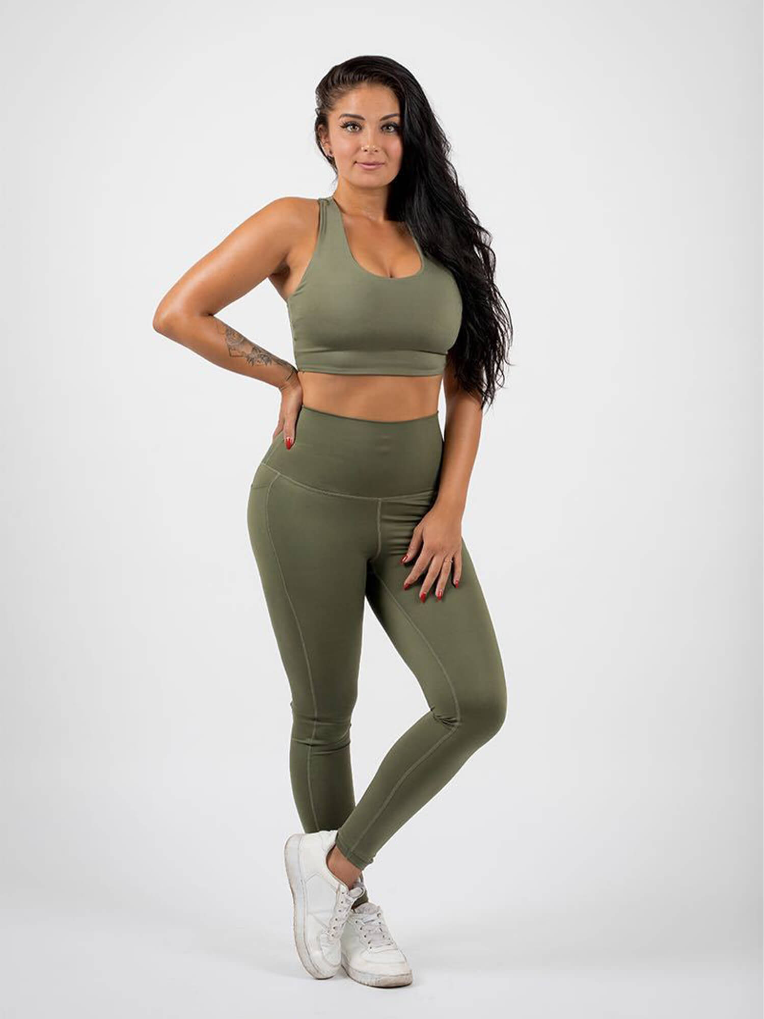 VAAM LMNTS SILK SPORTS BRA - KHAKI | VAAM SPORT