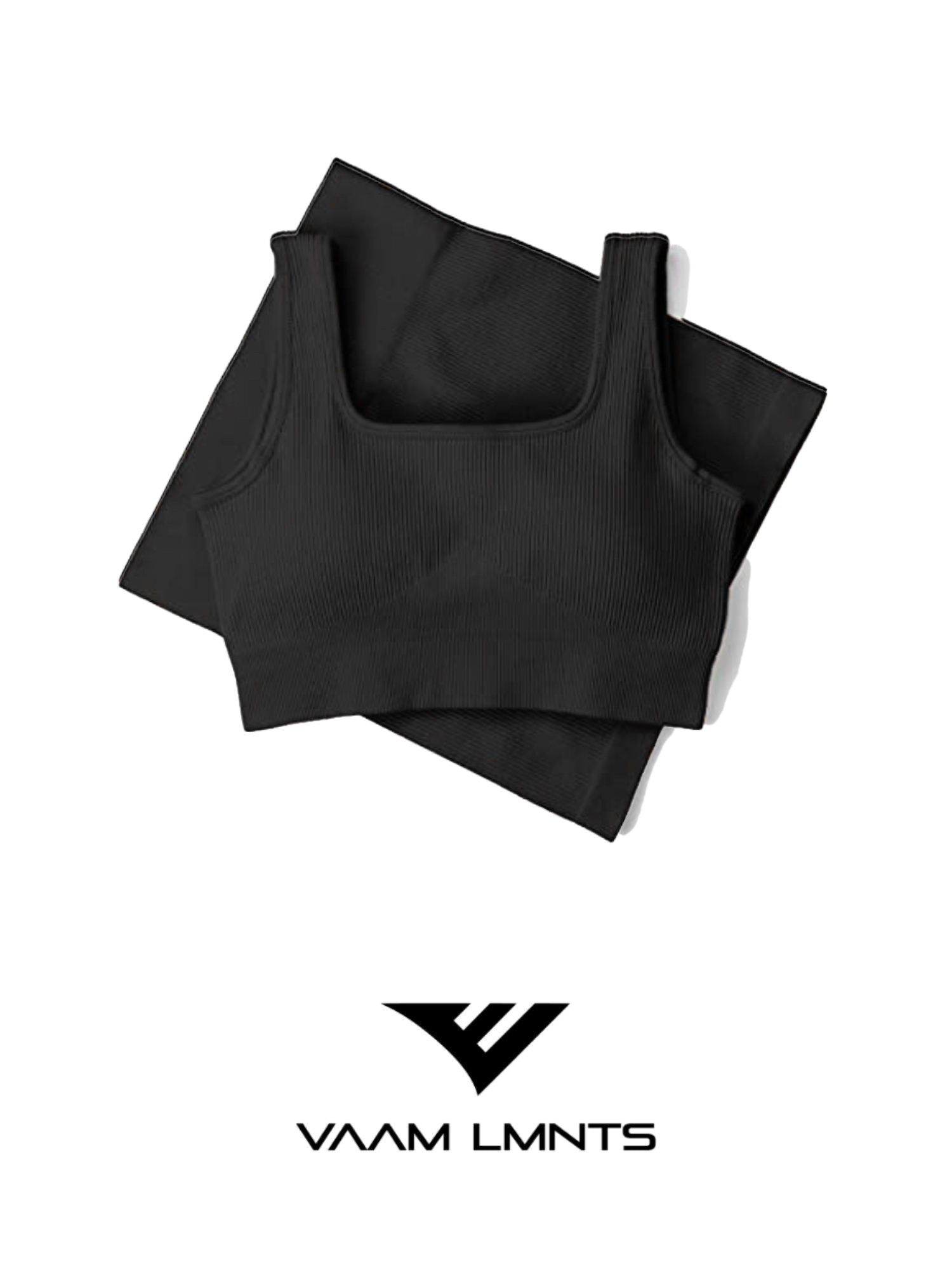 VAAM LMNTS RIBBED SEAMLESS BRA - BLACK - BLACK | VAAMSPORT
