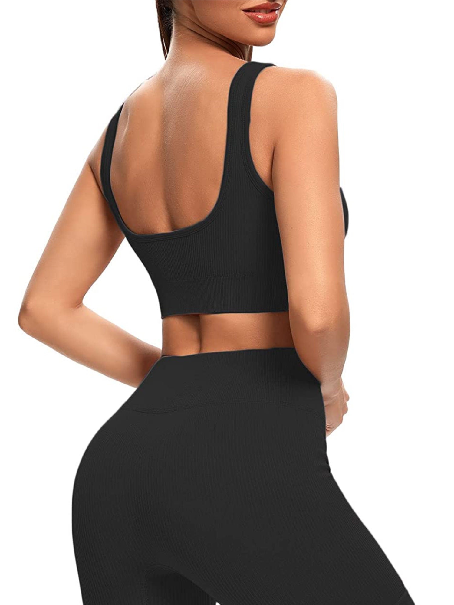 VAAM LMNTS RIBBED SEAMLESS BRA - BLACK - BLACK | VAAMSPORT