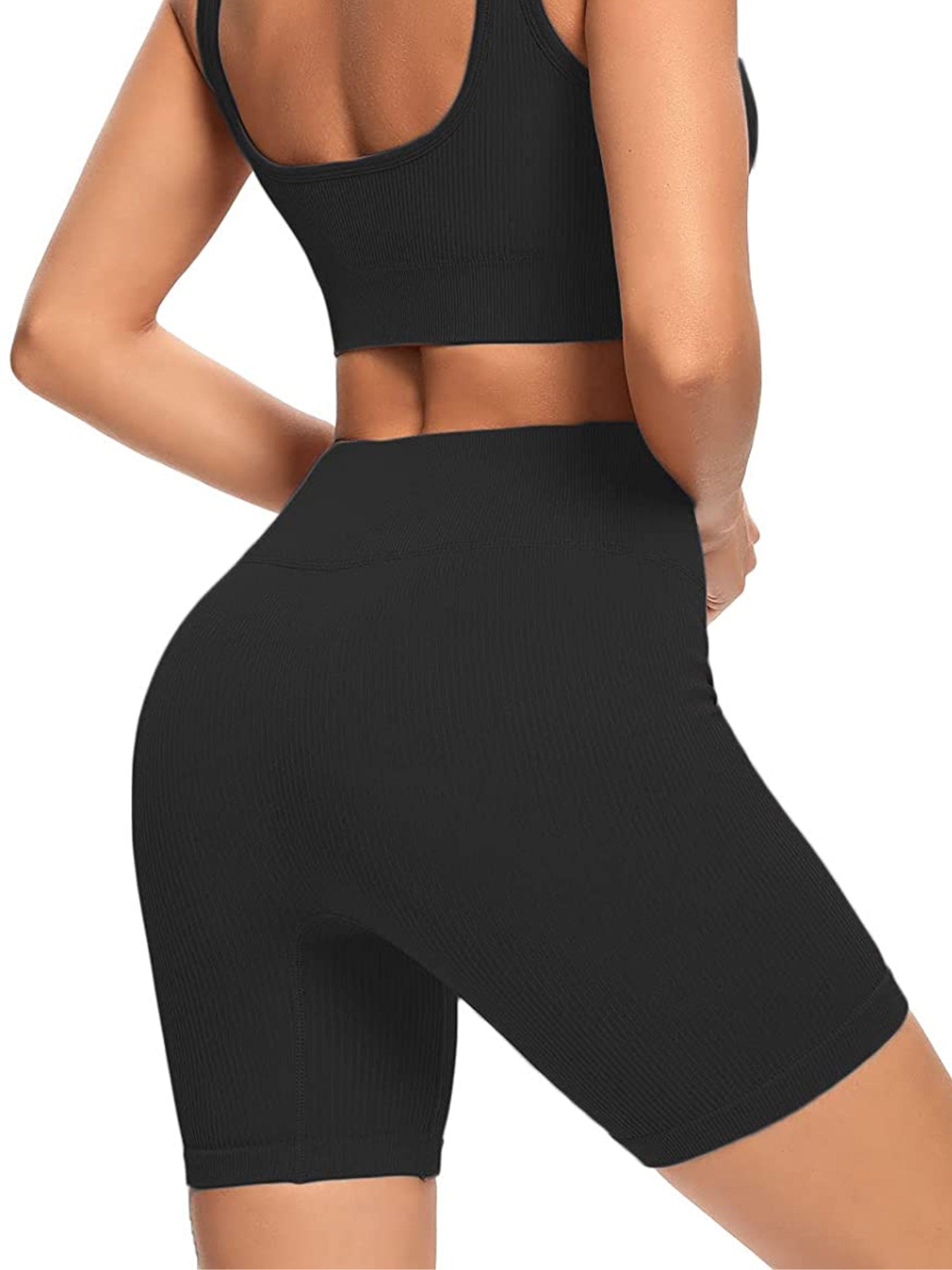 VAAM LMNTS RIBBED SEAMLESS SHORTS - BLACK | VAAMSPORT