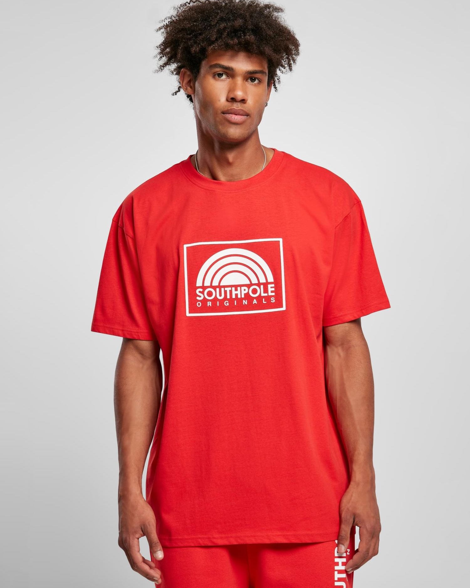 SOUTHPOLE SQUARE LOGO TEE - SOUTHPOLERED | VAAM SPORT