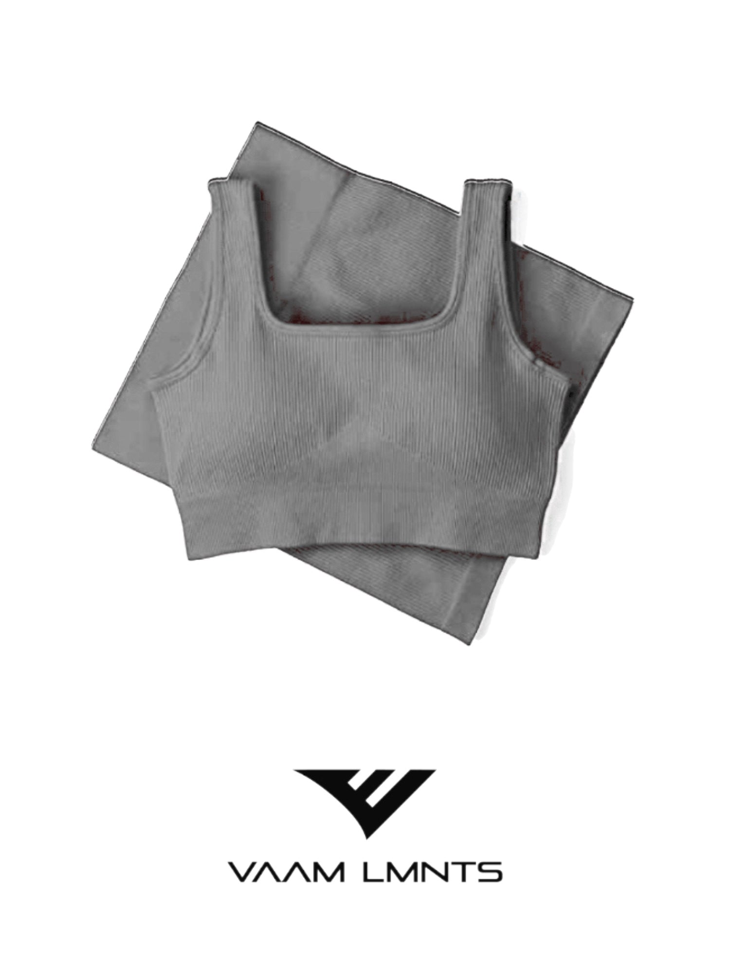 VAAM LMNTS RIBBED SEAMLESS BRA - GREY | VAAMSPORT