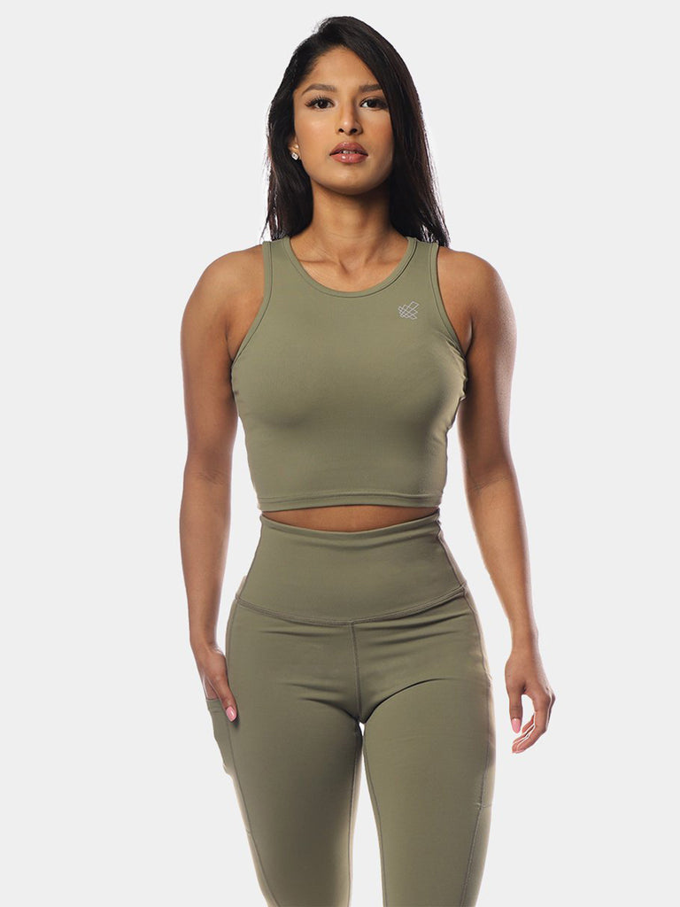 HATHA TOP - OLIVE GREEN | VAAMSPORT