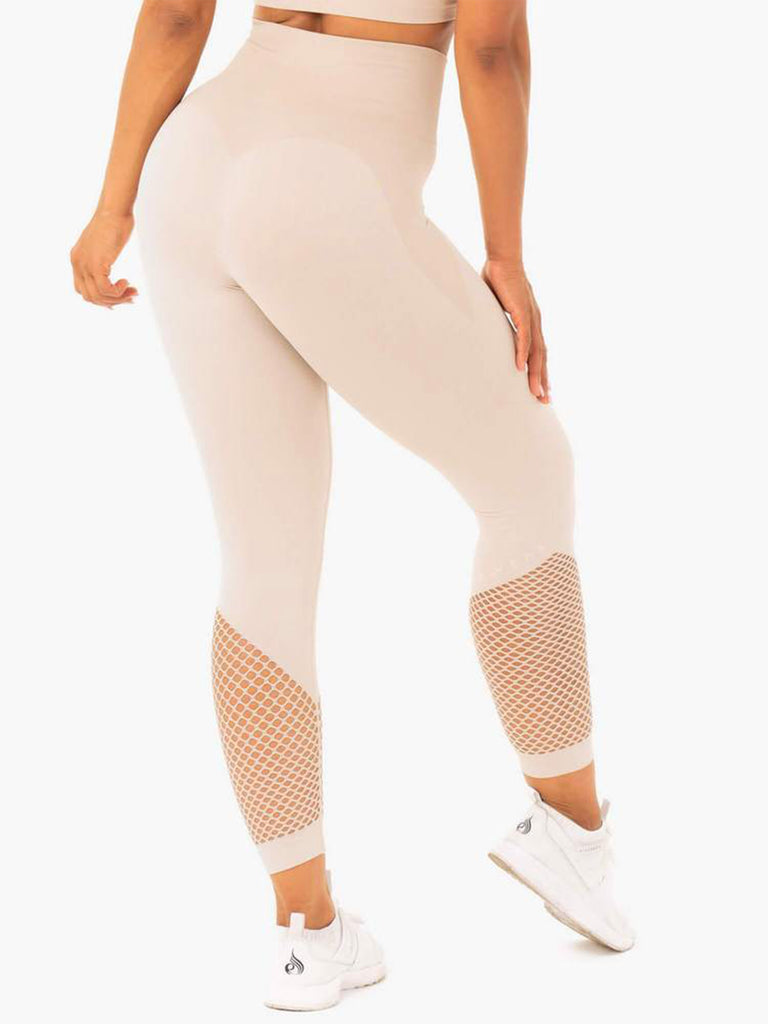 RYDERWEAR OASIS SEAMLESS LEGGINGS - OFF WHITE SAND | VAAMSPORT