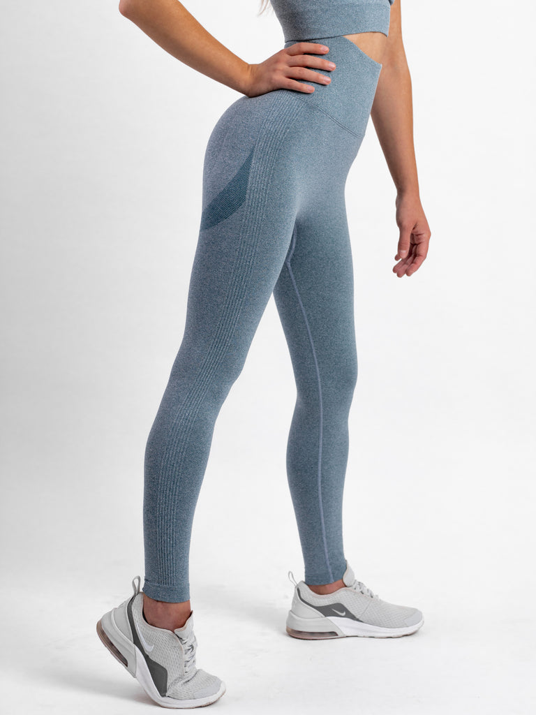 VAAM LMNTS SEAMLESS SCRUNCH LEGGINGS - BLUE MARLE | VAAMSPORT